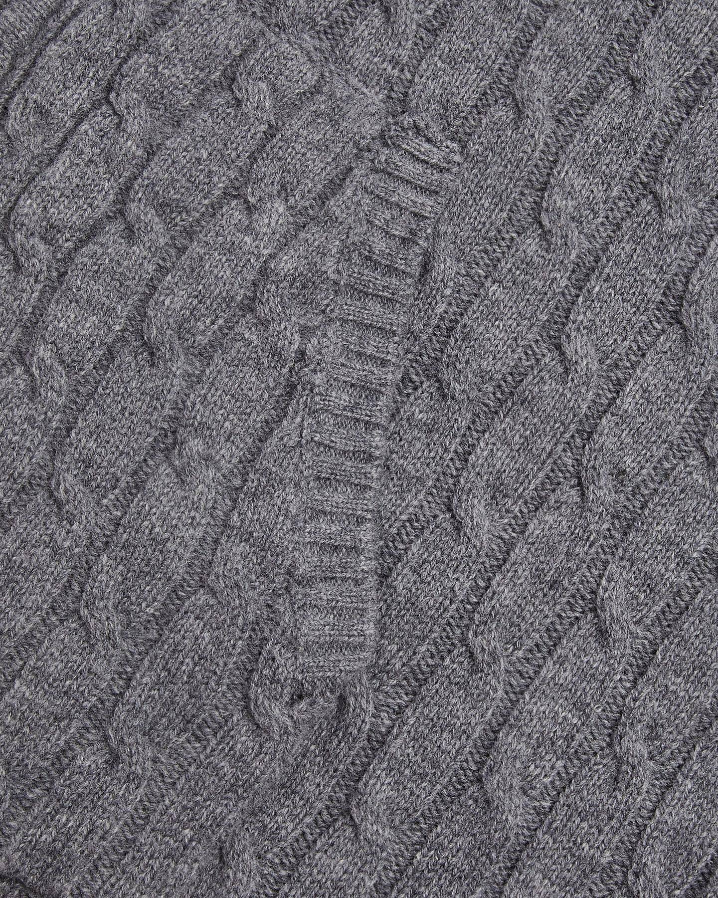 【Anyone more】Knowing Cable Knit One Piece Cable Knit Jumpsuit Dark Grey - Onepiece