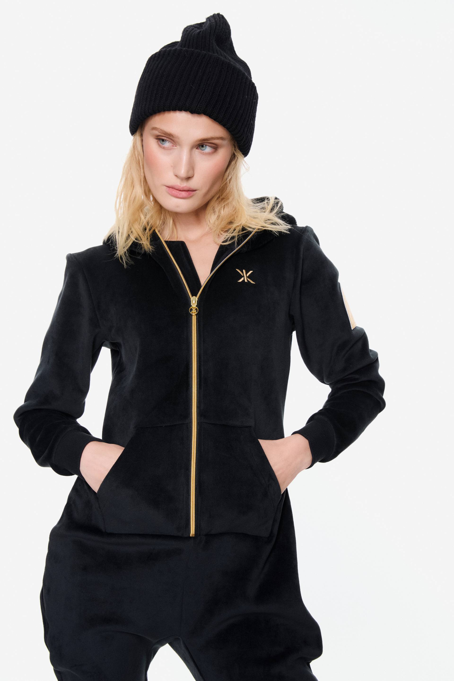 Onepiece Alps Soft Velvet Fitted Jumpsuit Black - 16