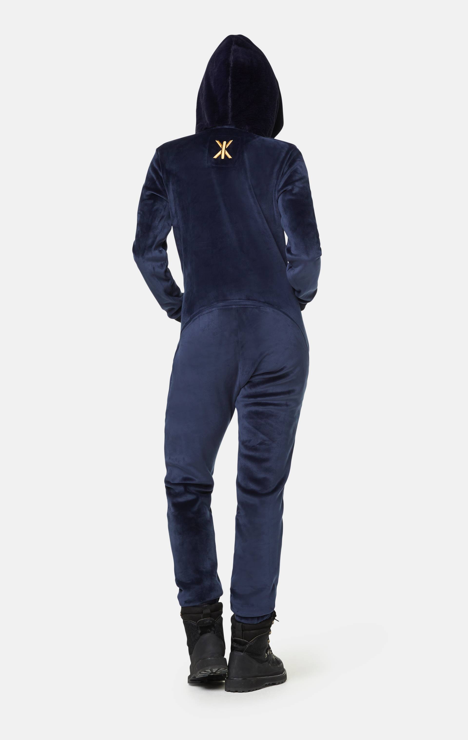 Onepiece Alps Soft Velvet Fitted Jumpsuit Navy - 7