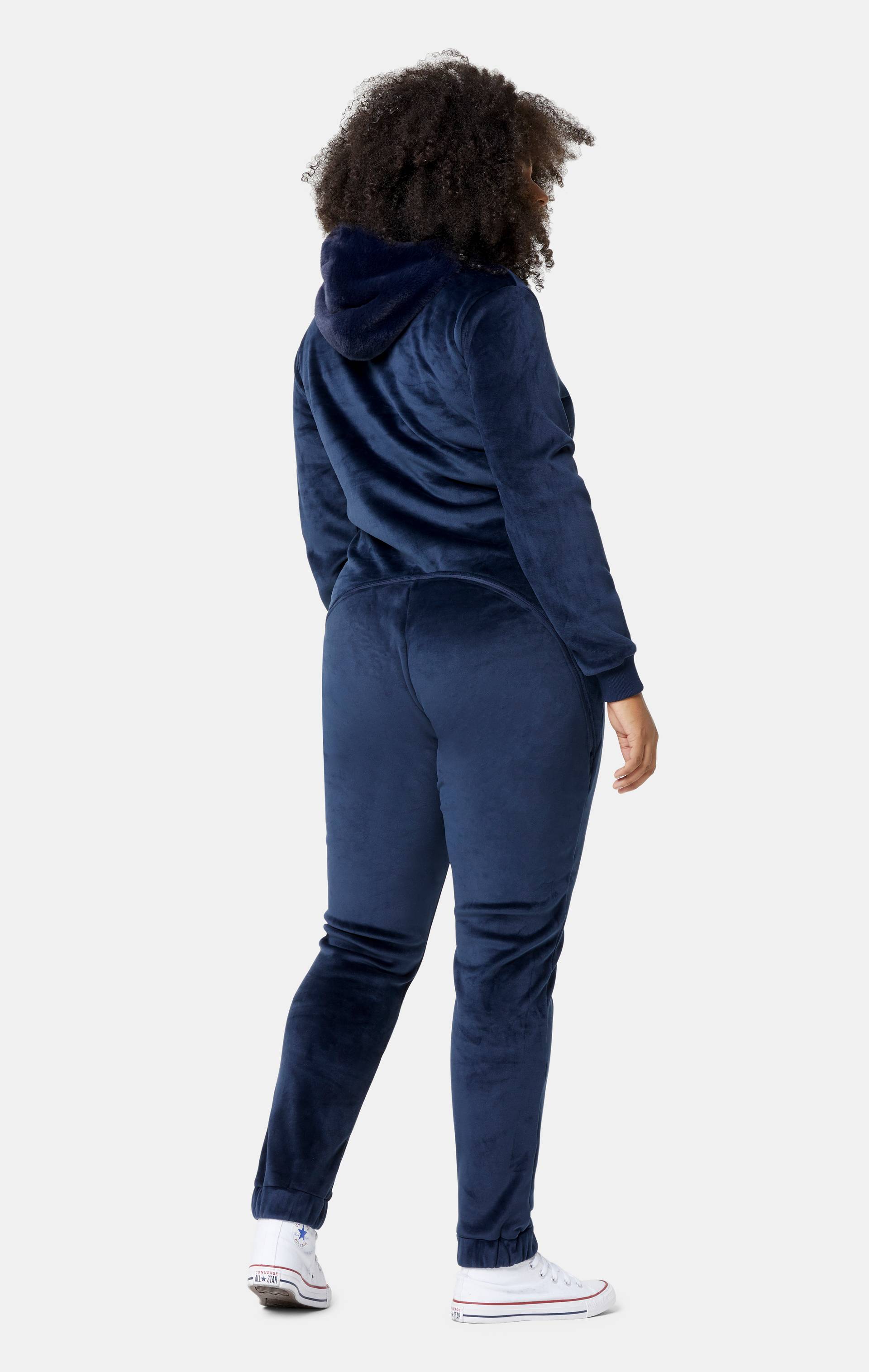 Onepiece Alps Soft Velvet Fitted Jumpsuit Navy - 9
