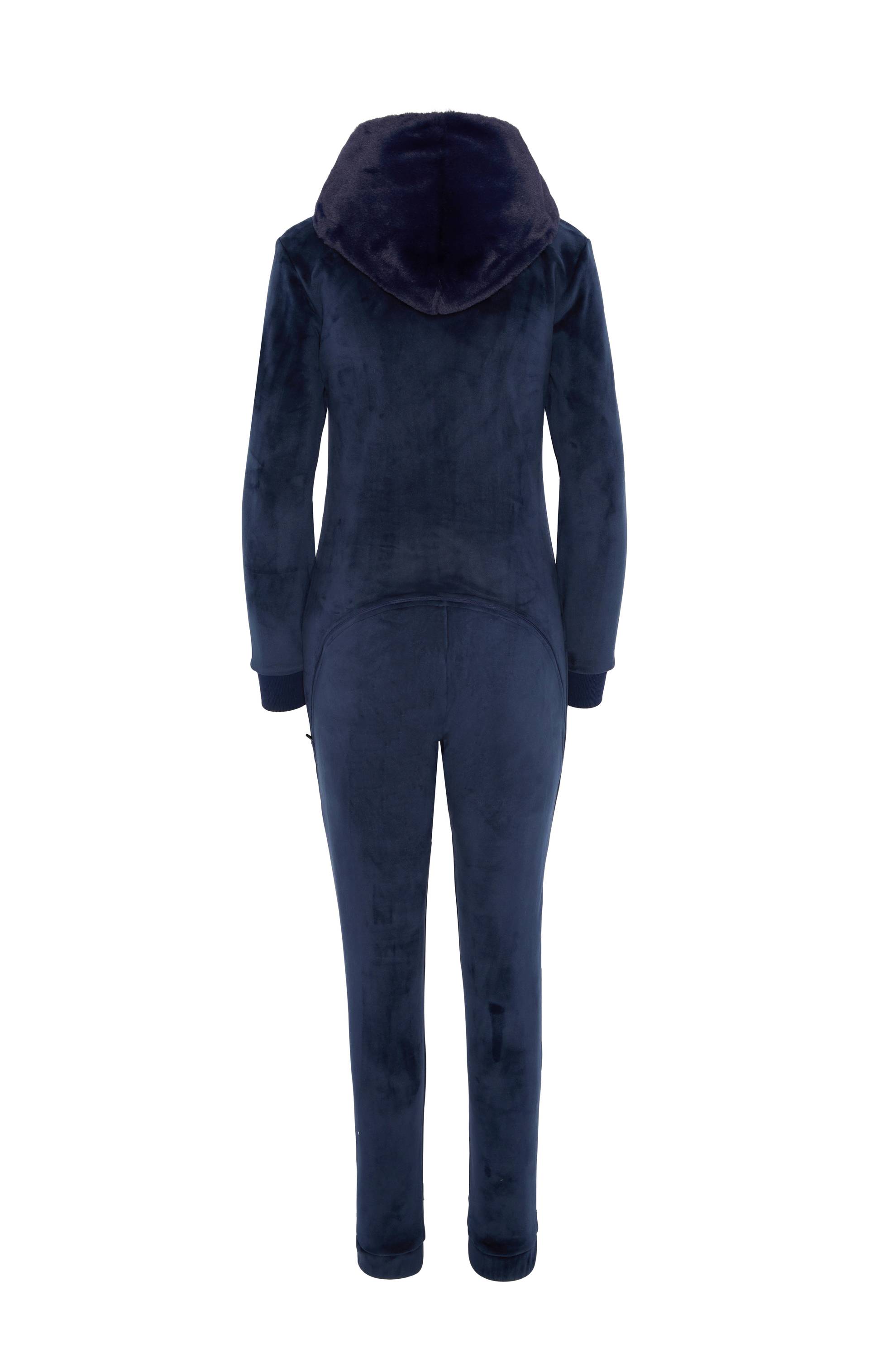 Onepiece Alps Soft Velvet Fitted Jumpsuit Navy - 2