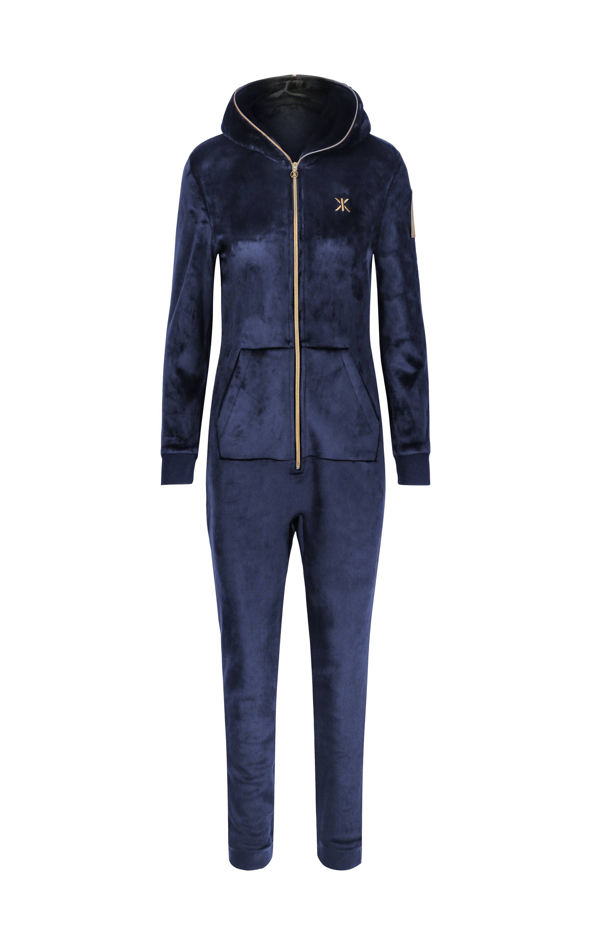 Onepiece Alps Soft Velvet Fitted Jumpsuit Navy - 1