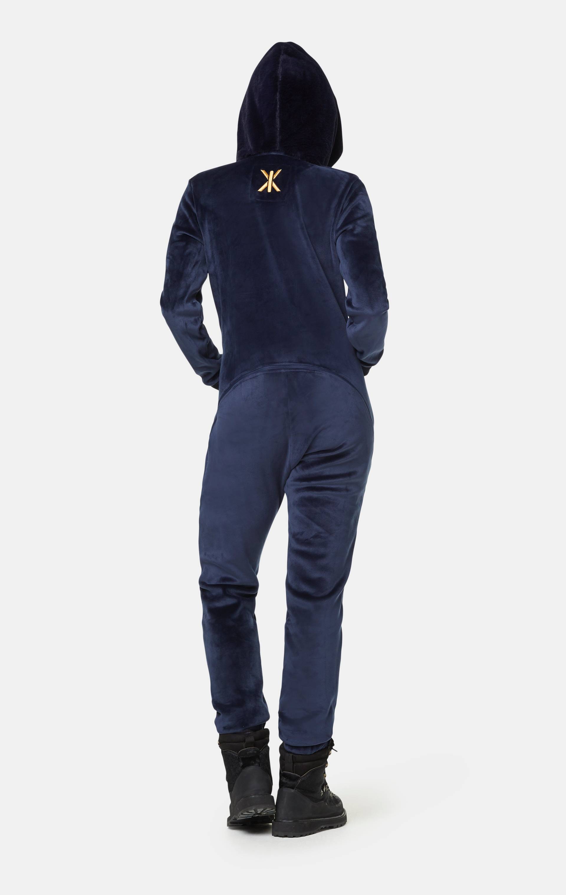 Onepiece Alps Soft Velvet Fitted Jumpsuit Navy - 6