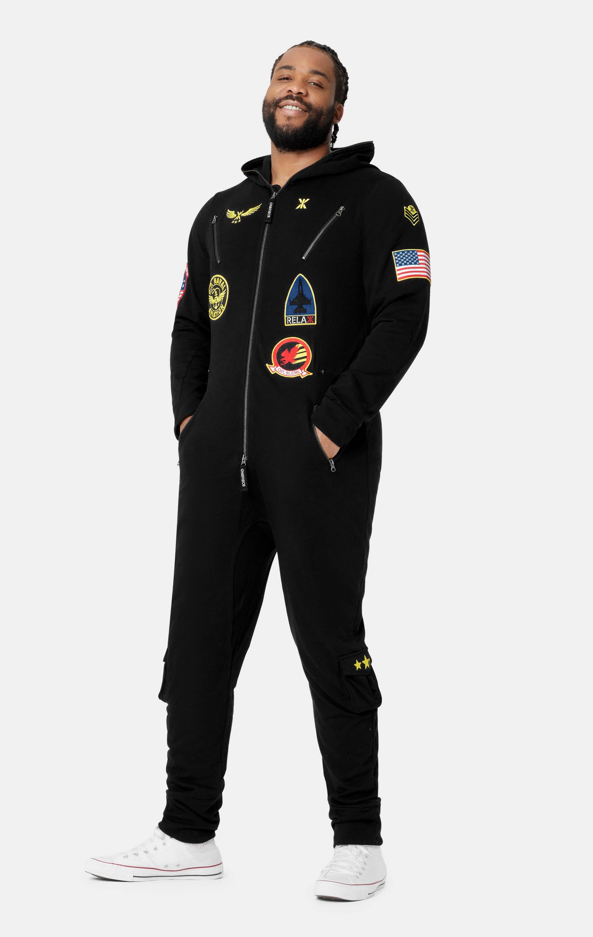 Aviator Onesie Black