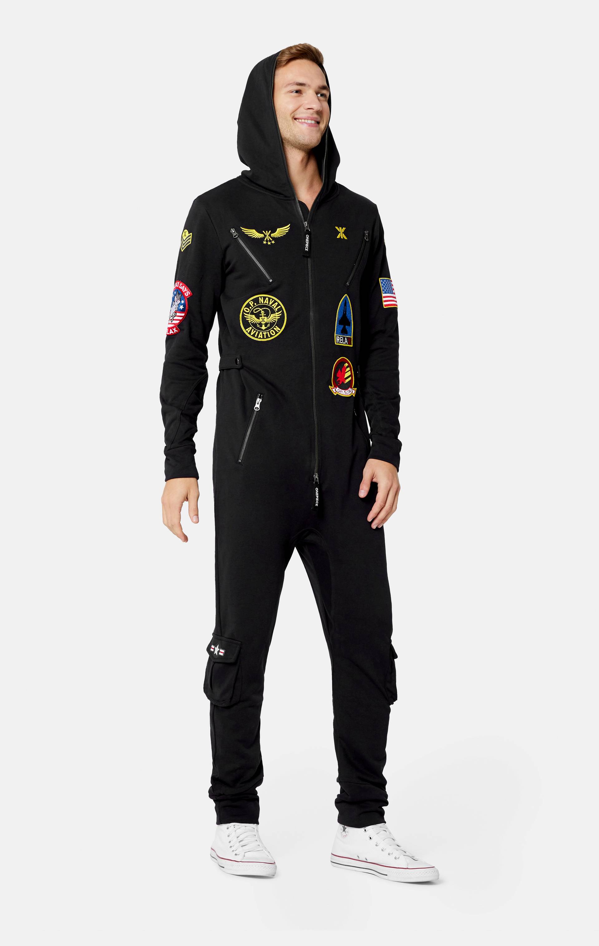 Aviator Onesie Black