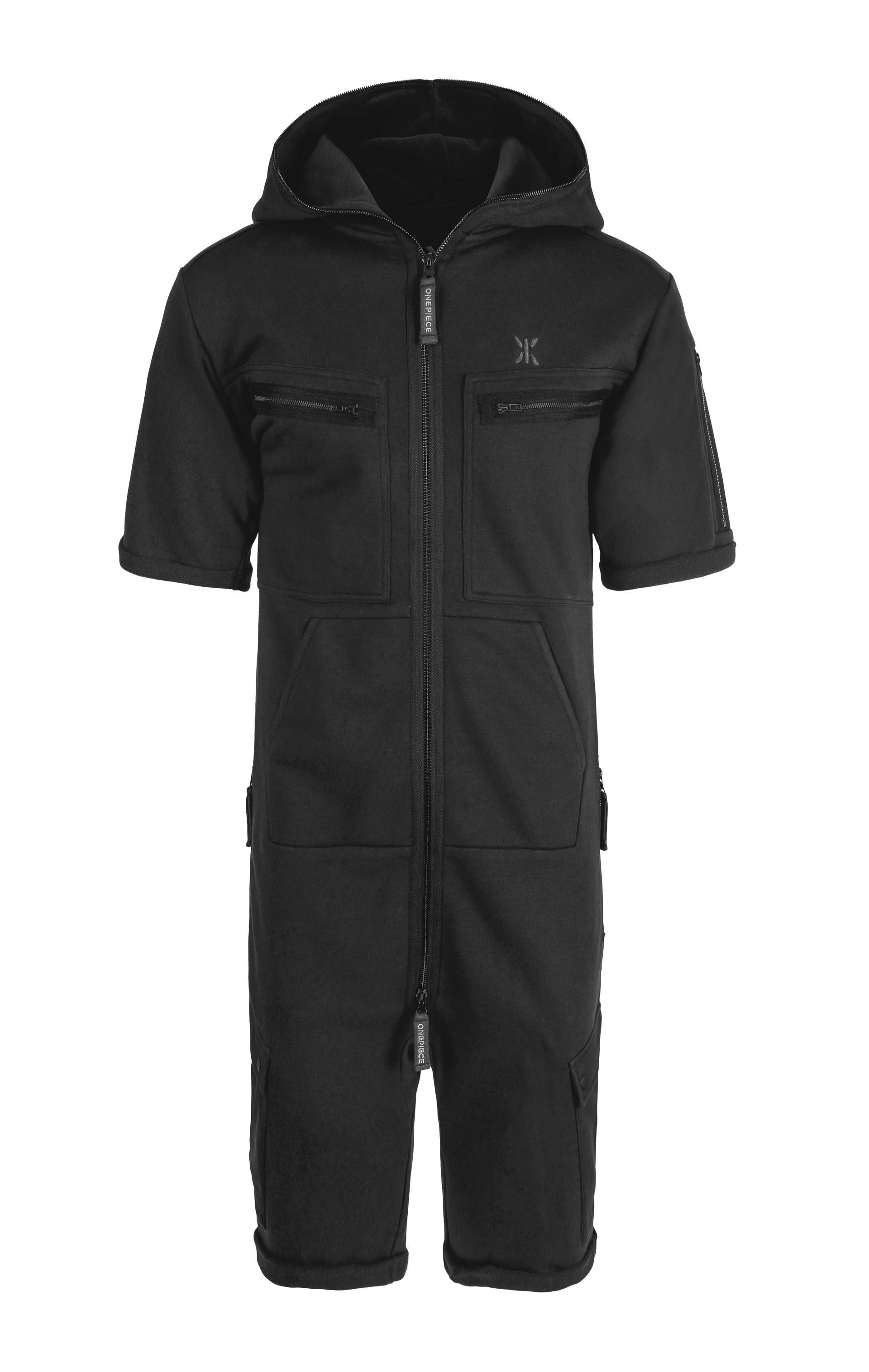 Onepiece Cargo Short Jumpsuit Black - 1