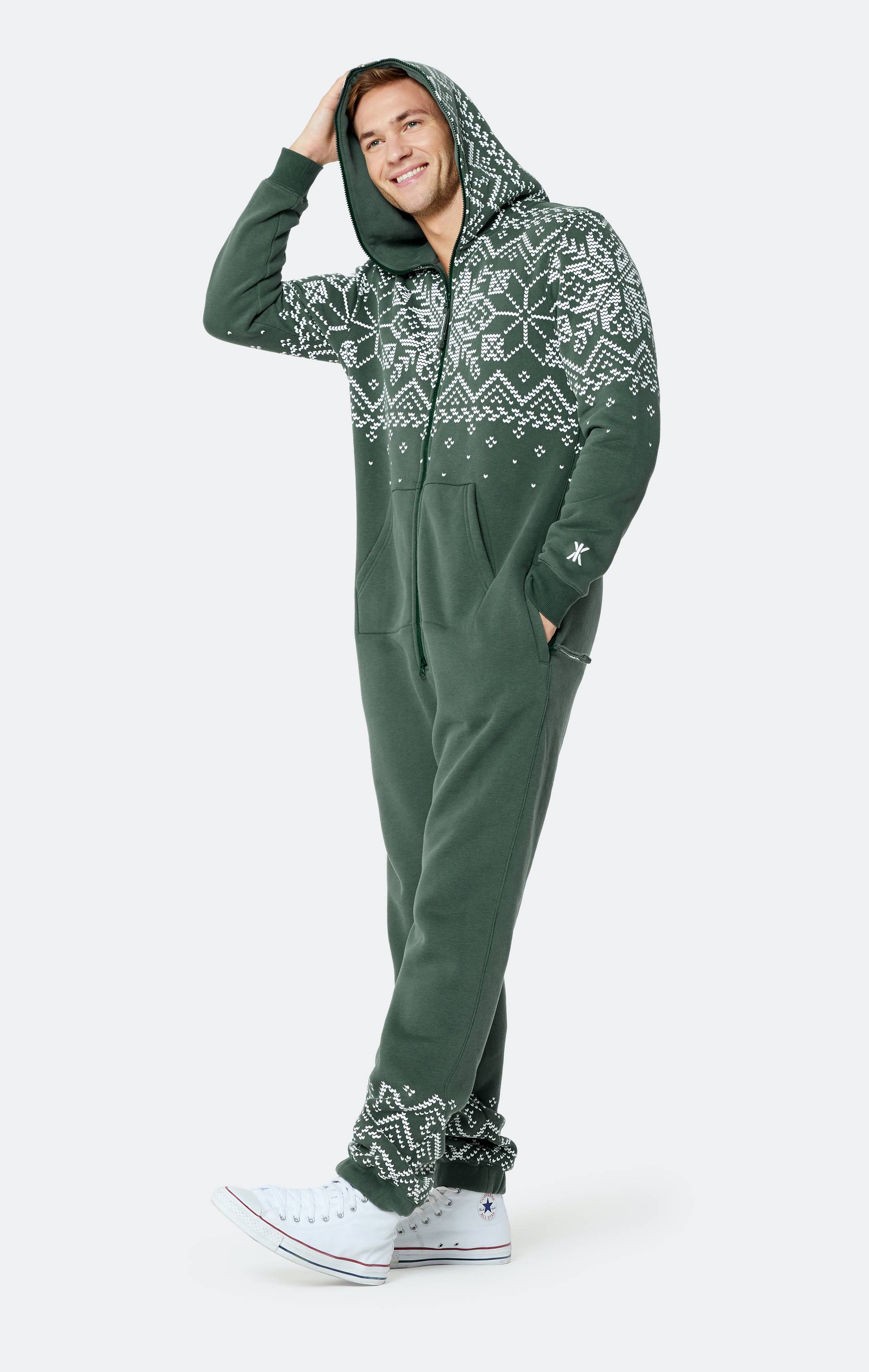 Onepiece Flakes Jumpsuit Green - 3