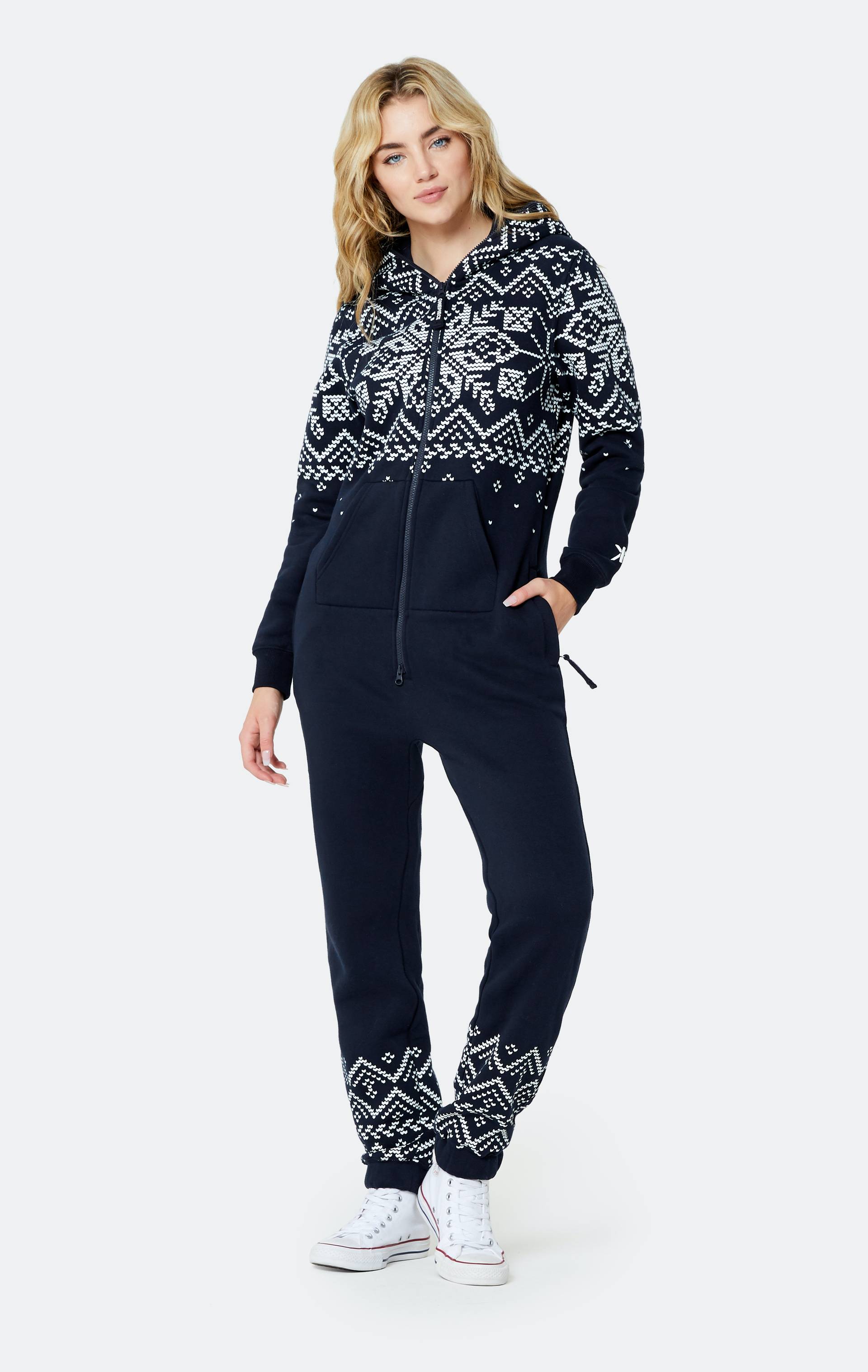 Onepiece Flakes Jumpsuit Navy - 7