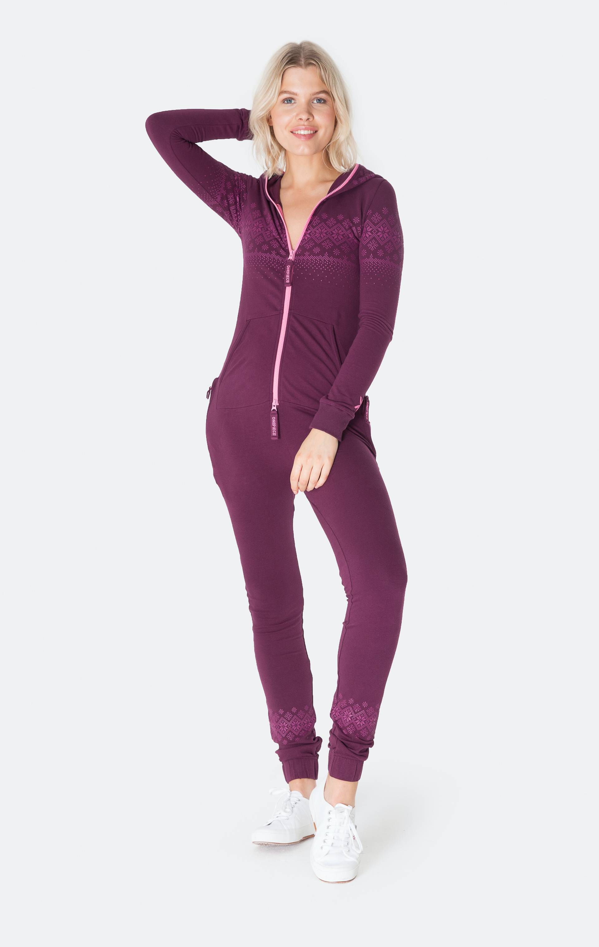 Onepiece North Fitted Jumpsuit Burgundy - 2