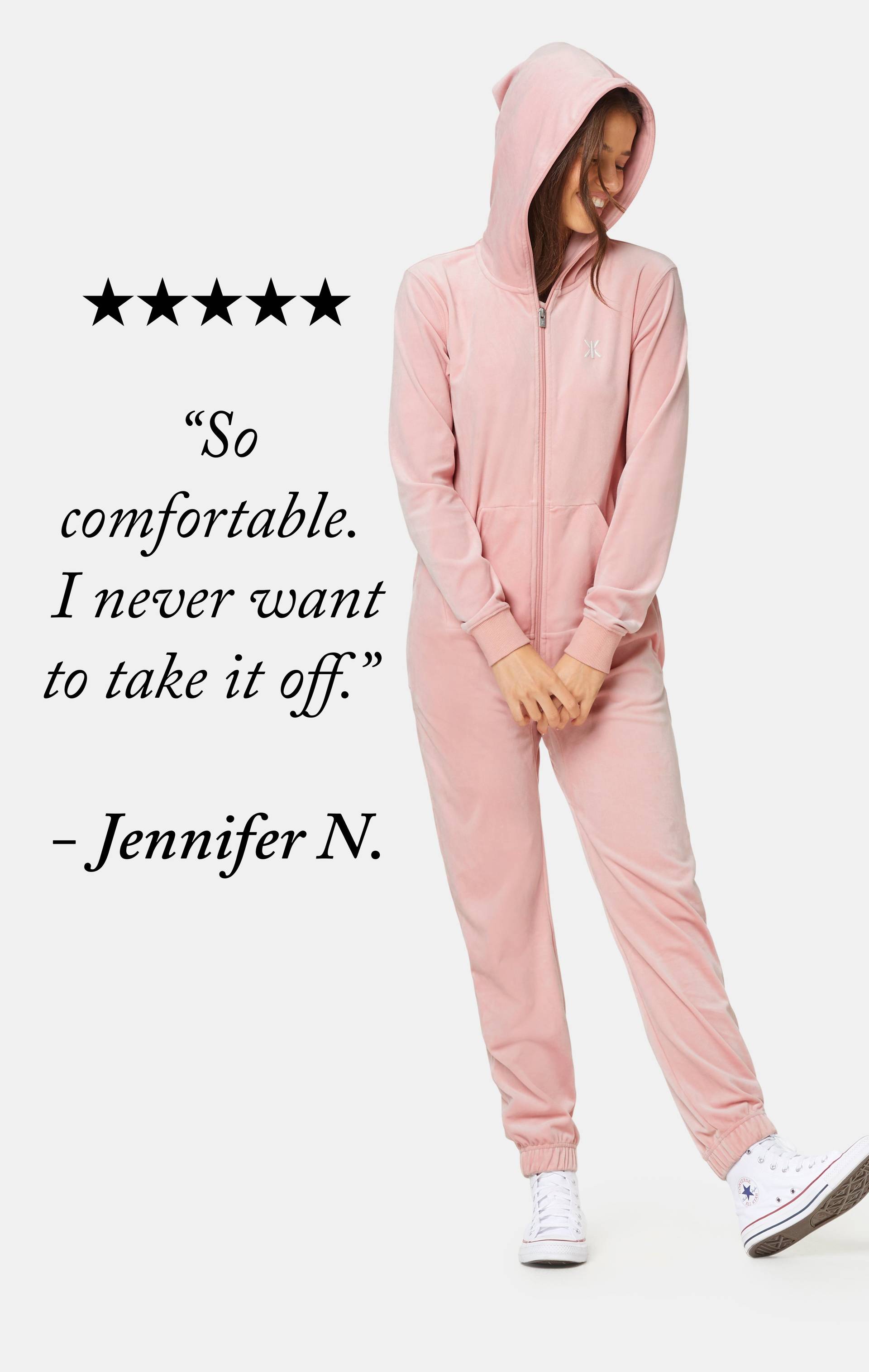 Onepiece Original Velvet Jumpsuit Soft Pink - 7
