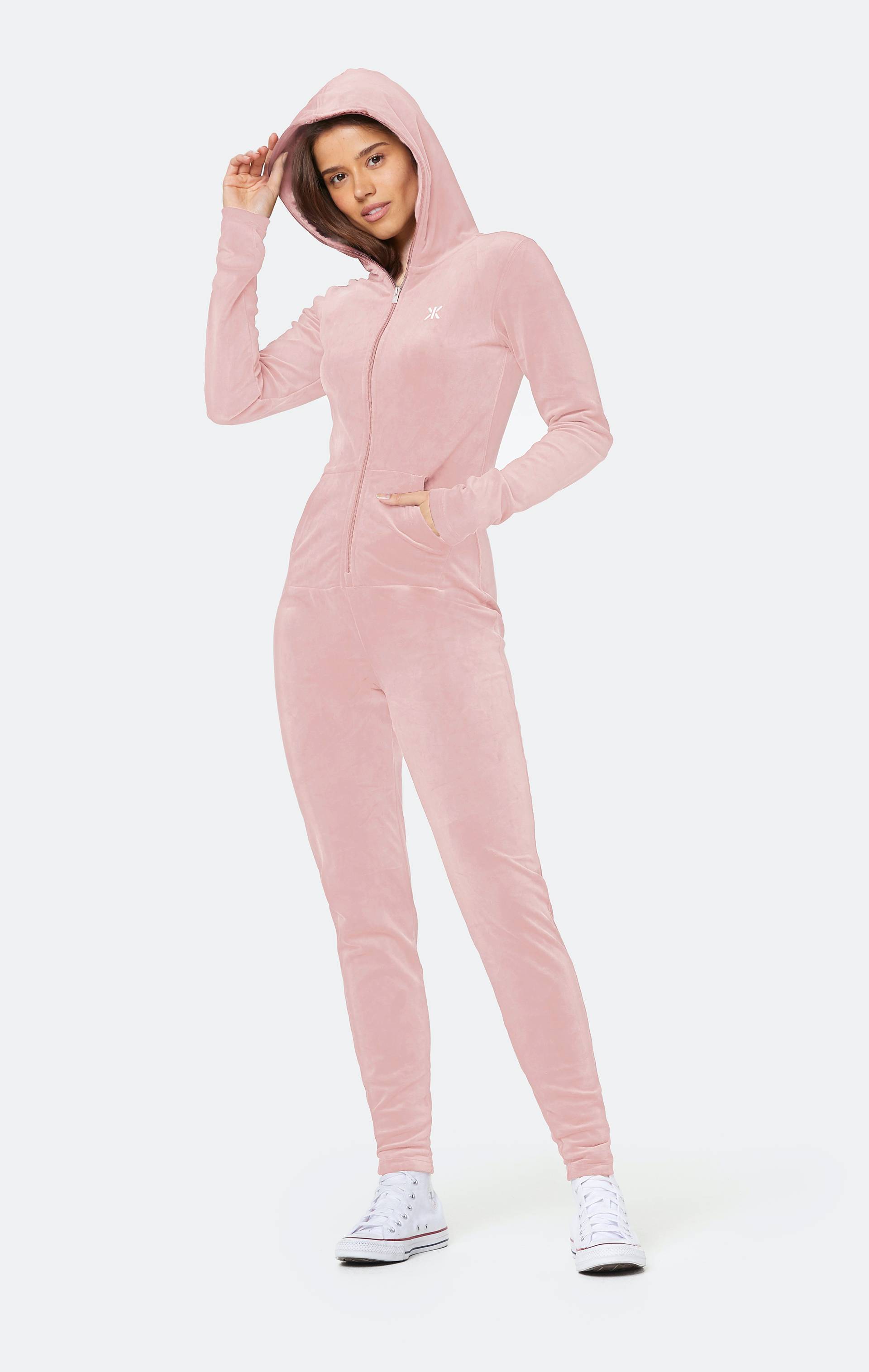 Onepiece Original Velvet Fitted Jumpsuit Pink - 2