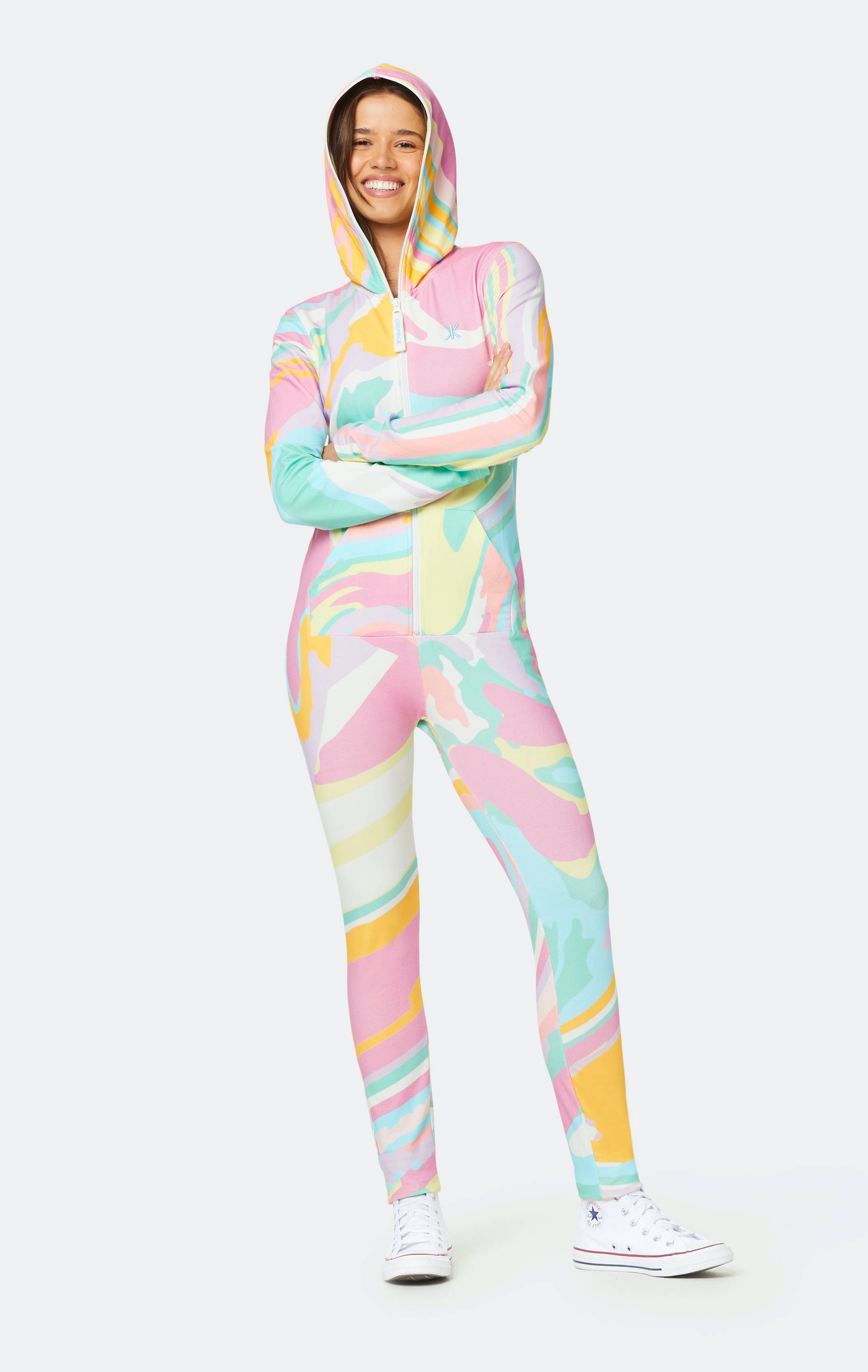Onepiece Psychedelic Fitted Jumpsuit Multi - 4
