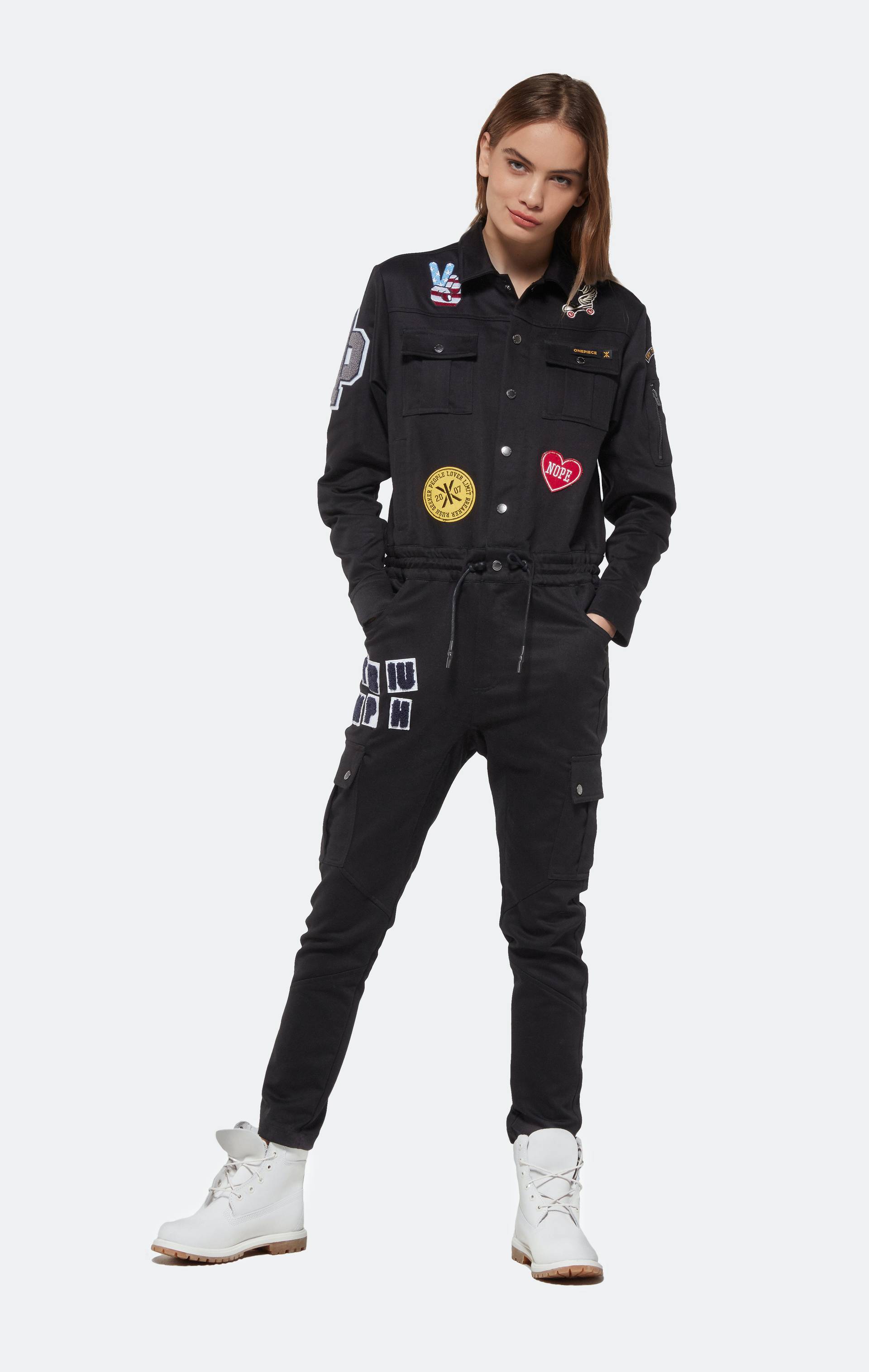 Onepiece Stamina Patch Jumpsuit Black - 5