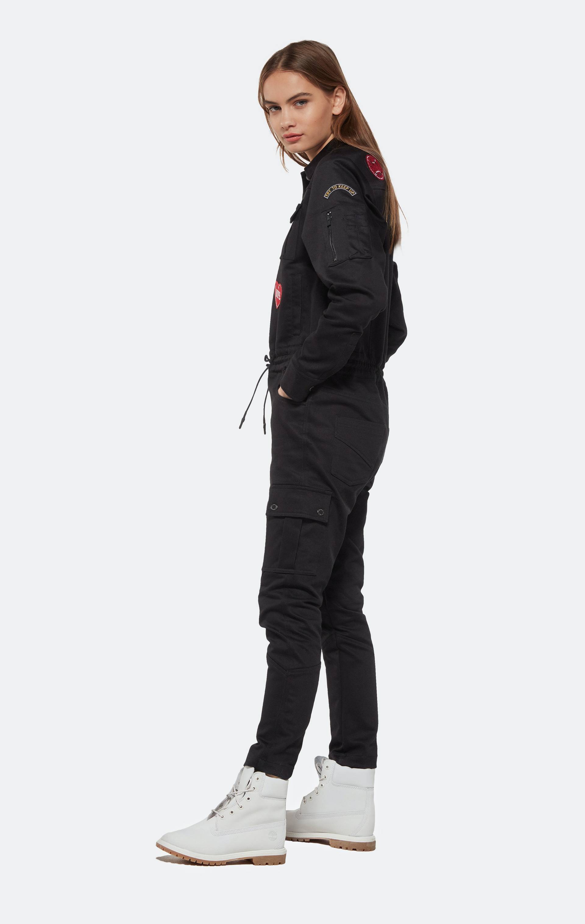 Onepiece Stamina Patch Jumpsuit Black - 6