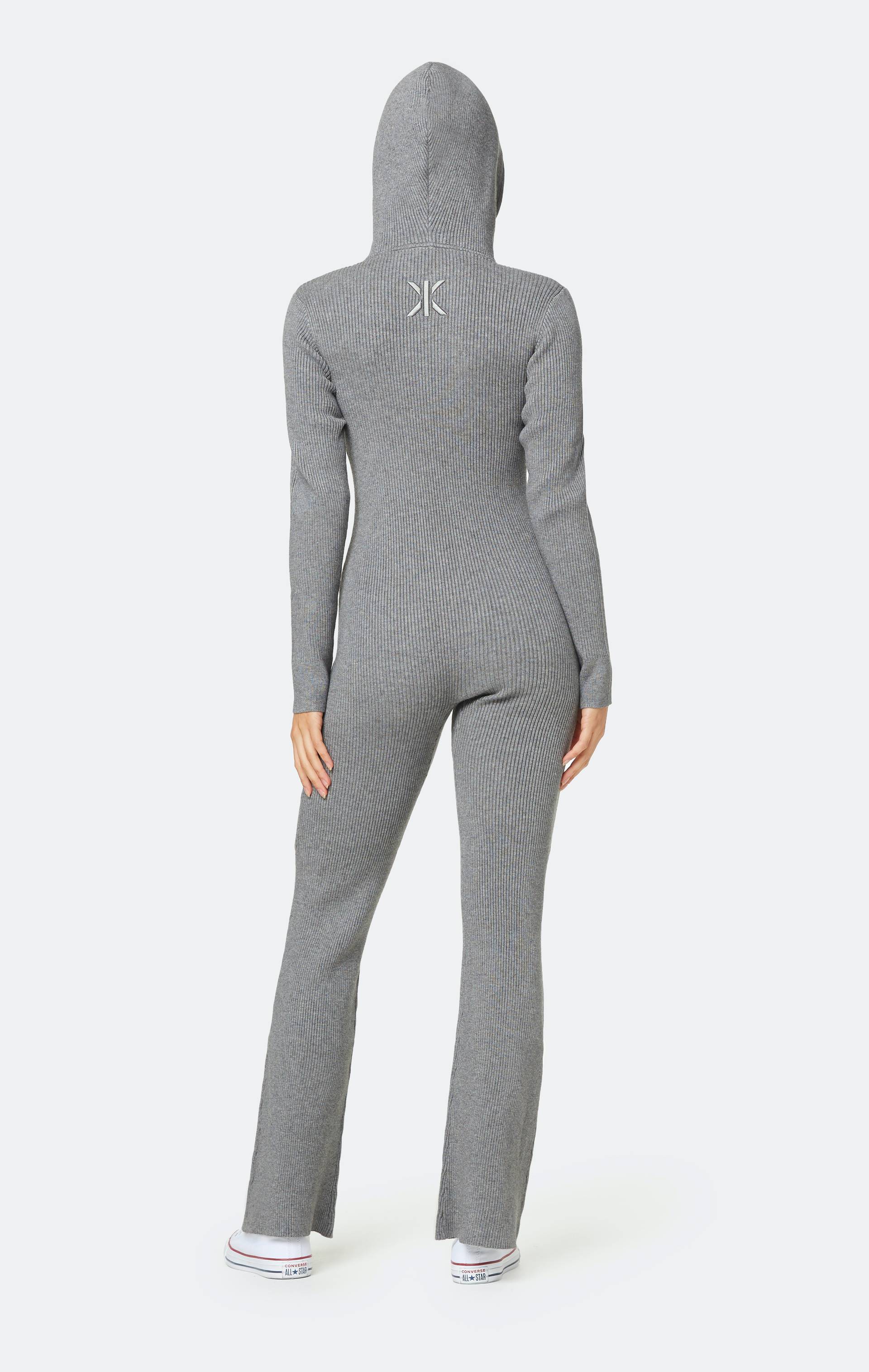 Onepiece The Rib Fitted Jumpsuit Grey Melange - 5