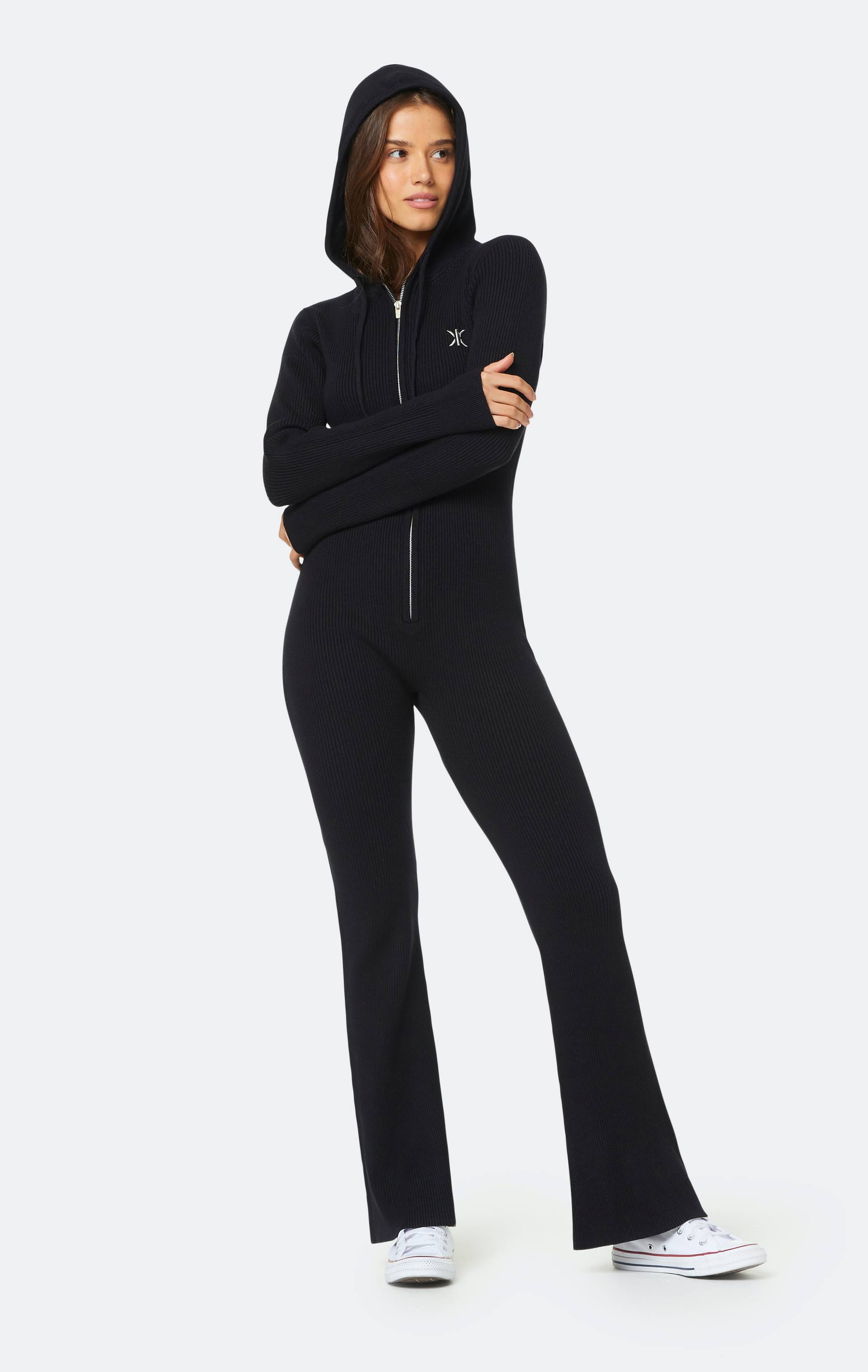 Onepiece The Rib Fitted Jumpsuit Black - 4