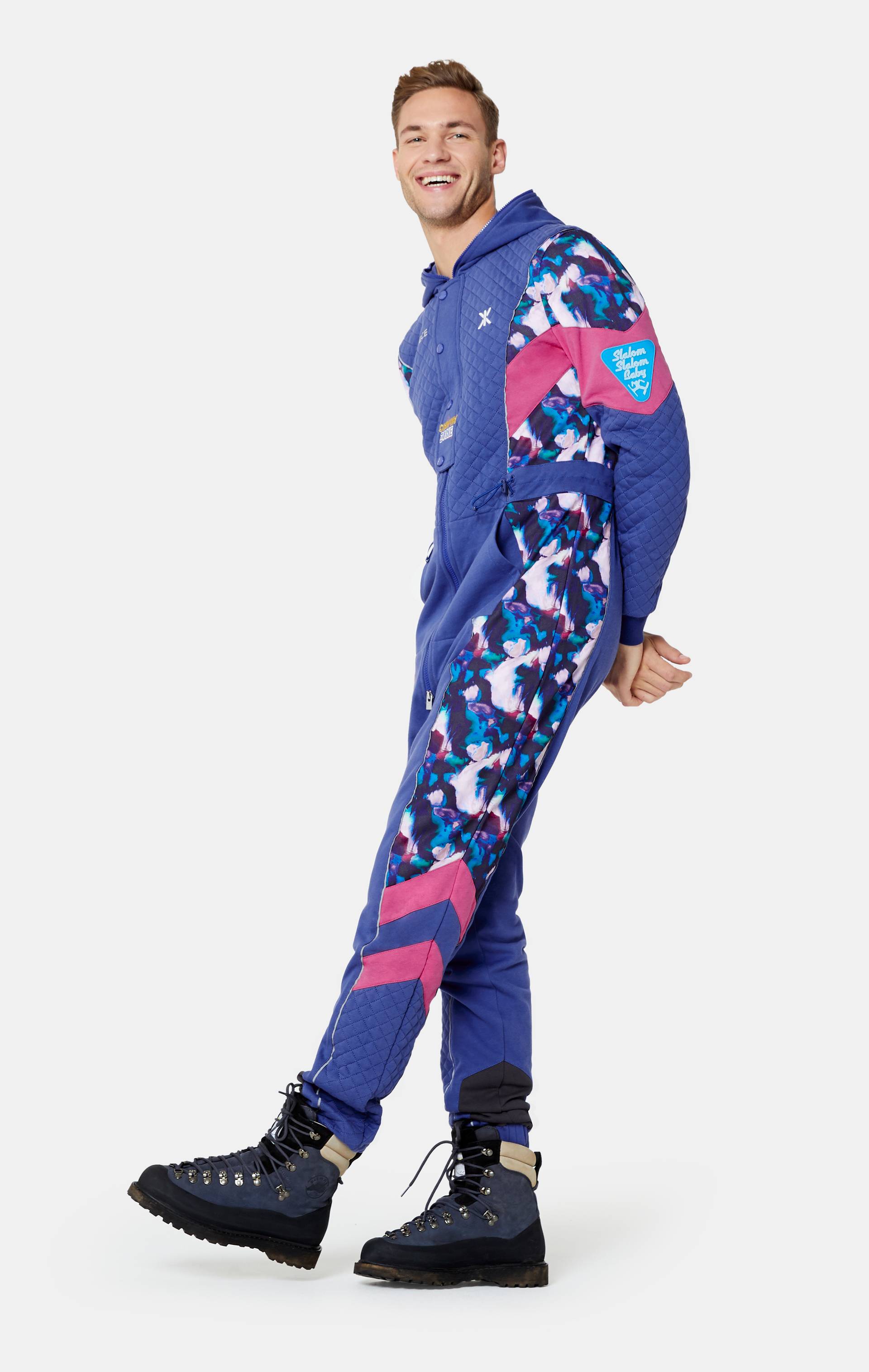 Onepiece Throwback Skiing Jumpsuit Mid Blue - 3