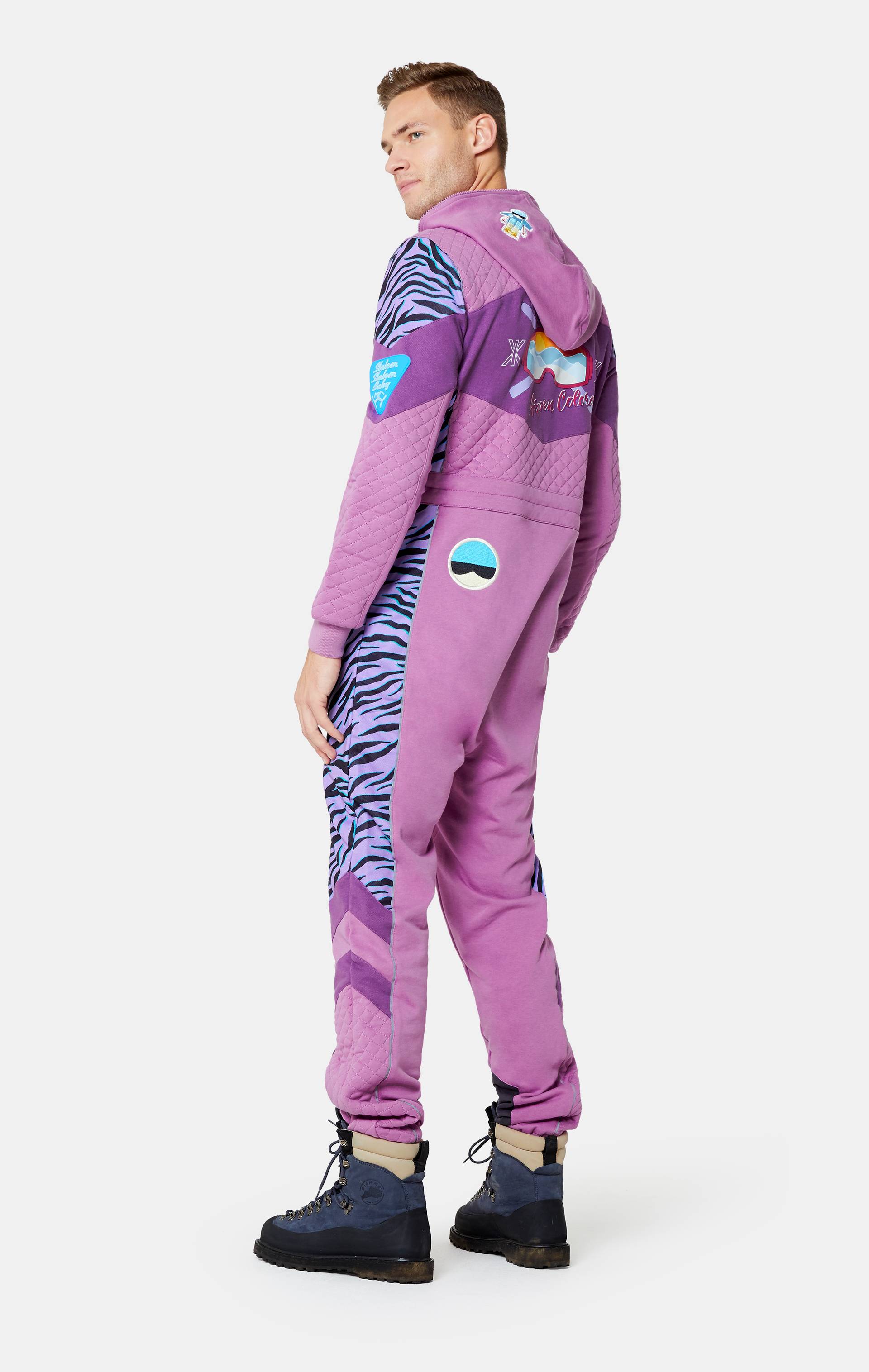 Onepiece Throwback Skiing Jumpsuit Pink - 4