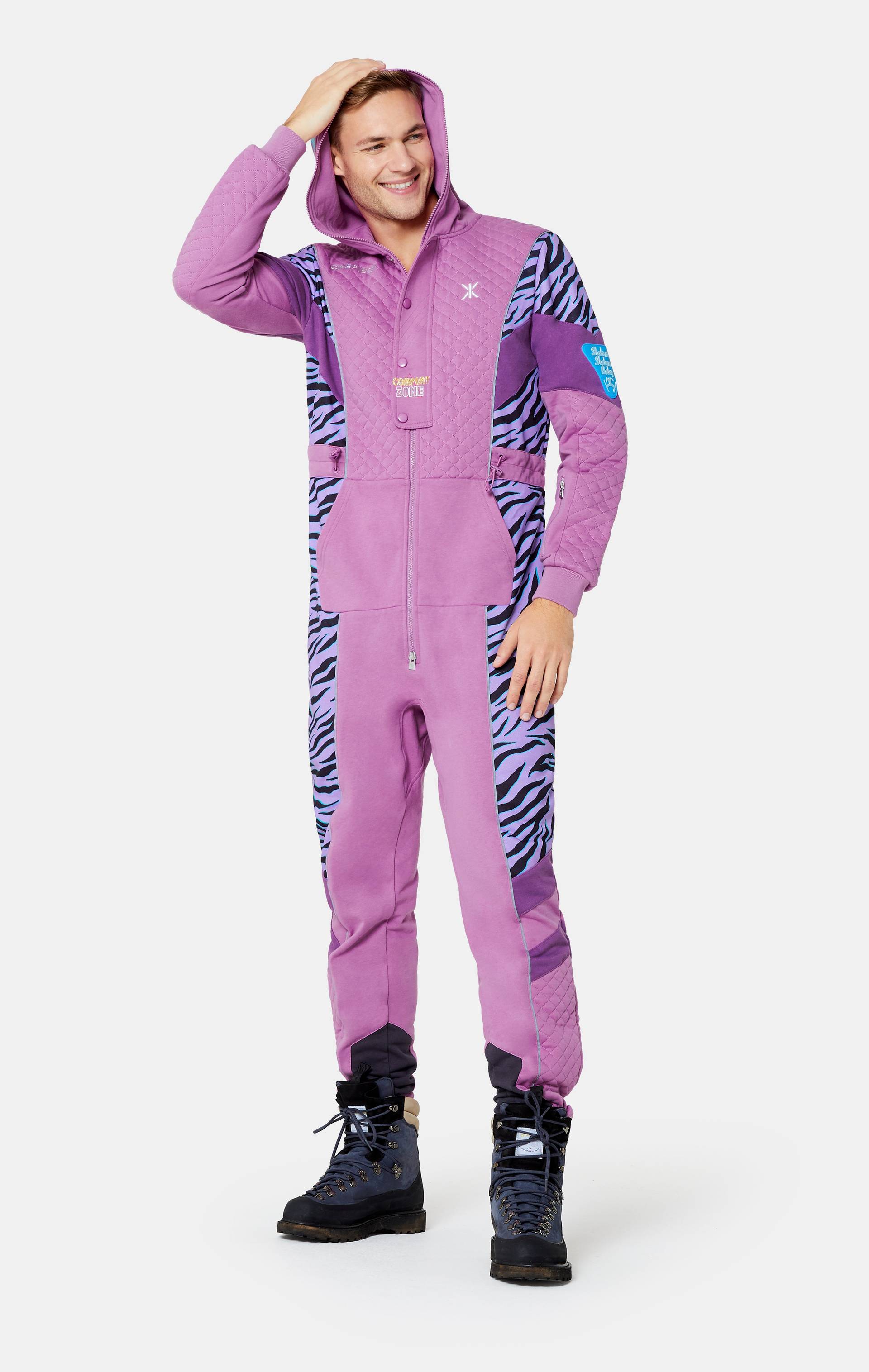 Onepiece Throwback Skiing Jumpsuit Pink - 5