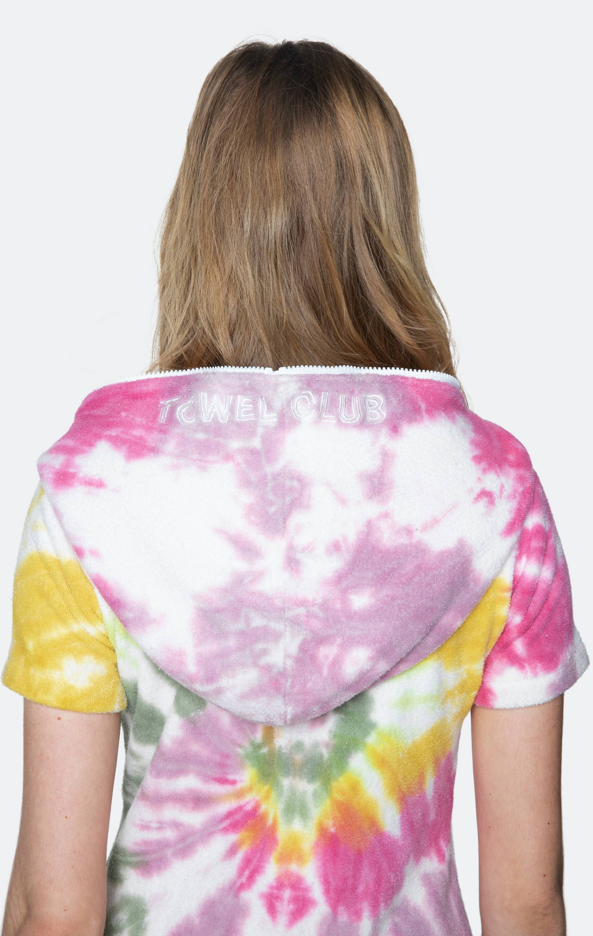 Onepiece Towel Club Short Fitted Jumpsuit Multi Tie Dye - 7