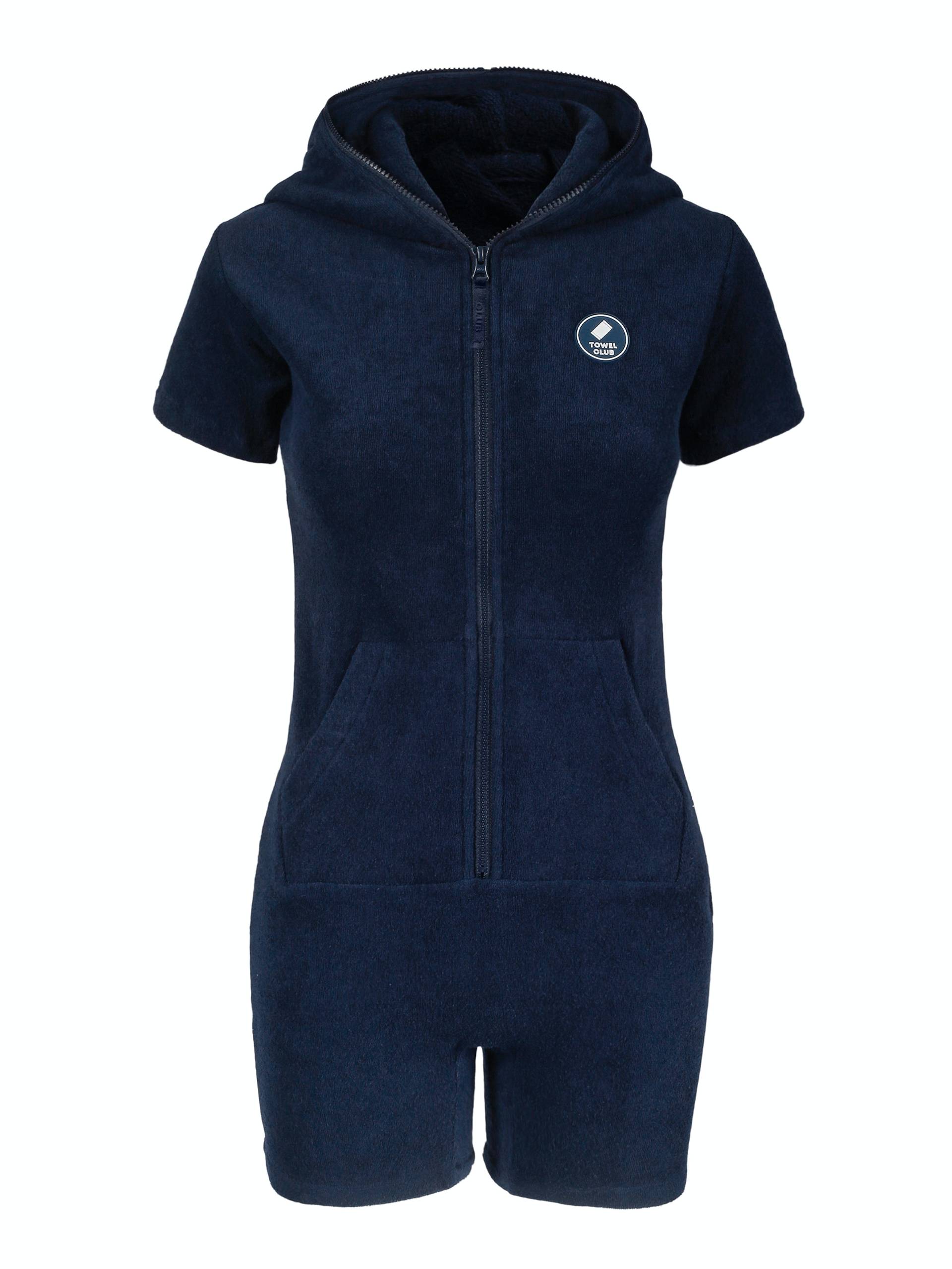 Onepiece Towel Club Short Fitted Jumpsuit Navy - 1