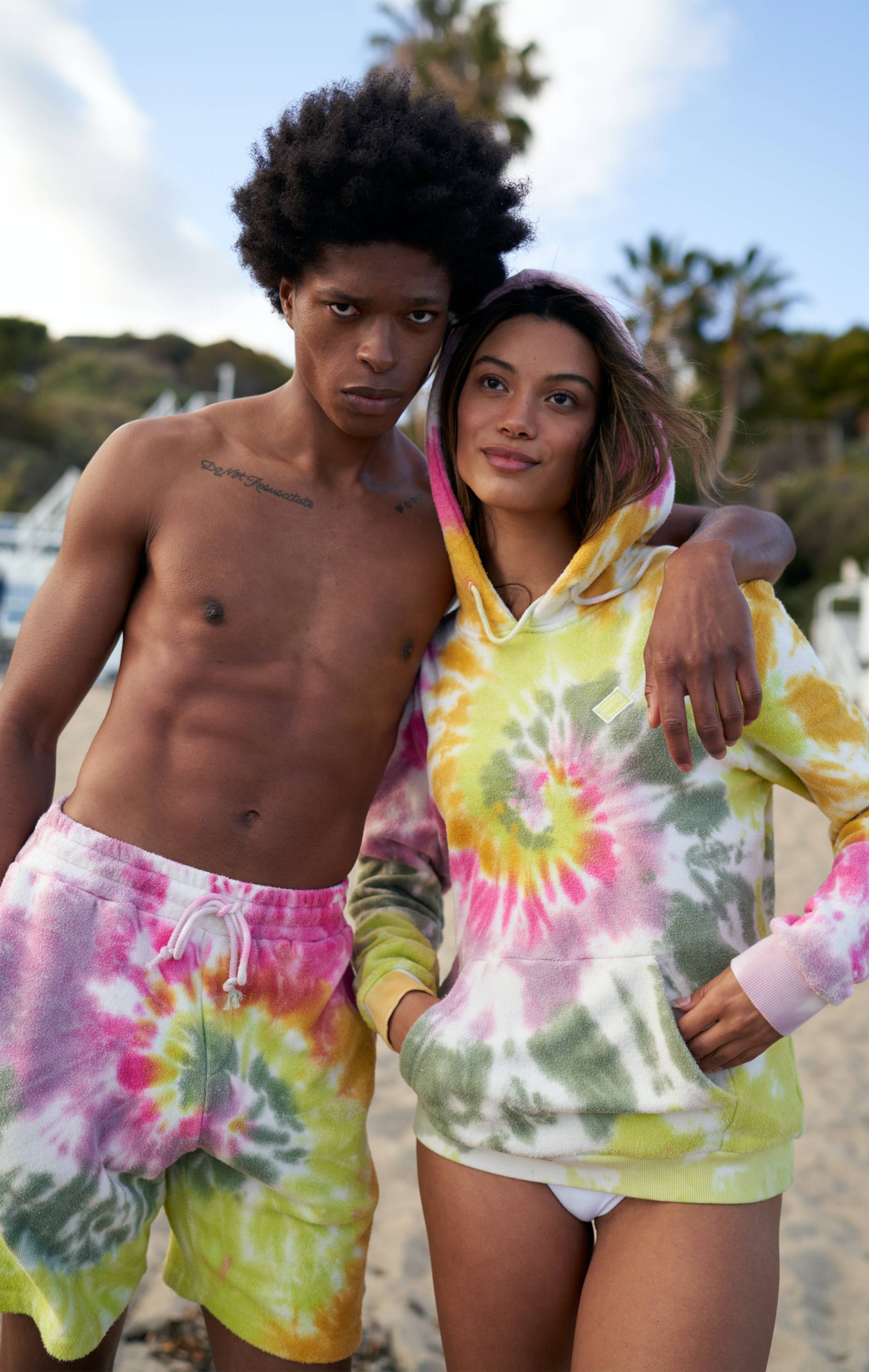 Onepiece Towel Club Shorts Multi Tie Dye - 2
