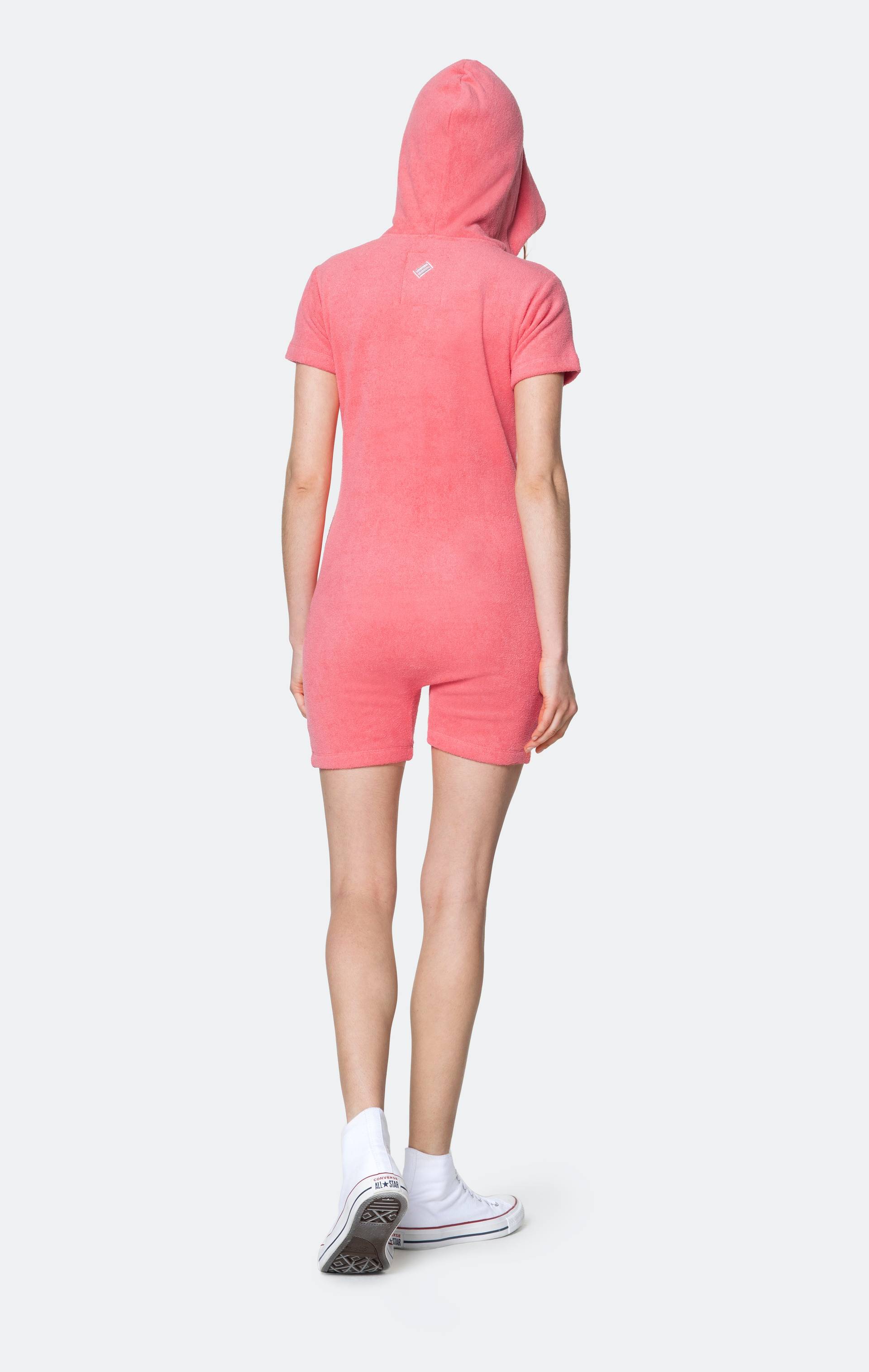Onepiece Towel Club Short Fitted Jumpsuit Coral - 5