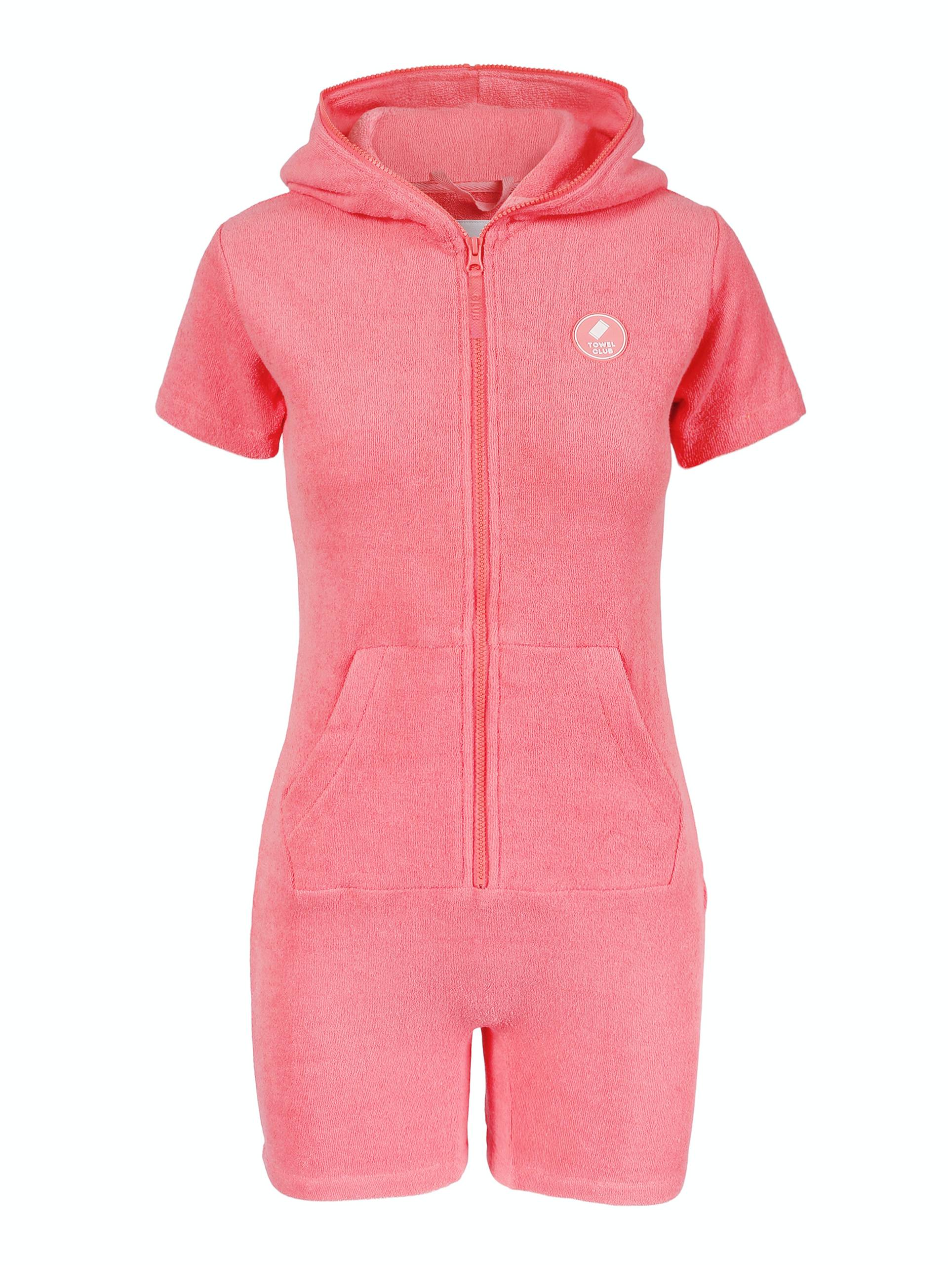 Onepiece Towel Club Short Fitted Jumpsuit Coral - 1
