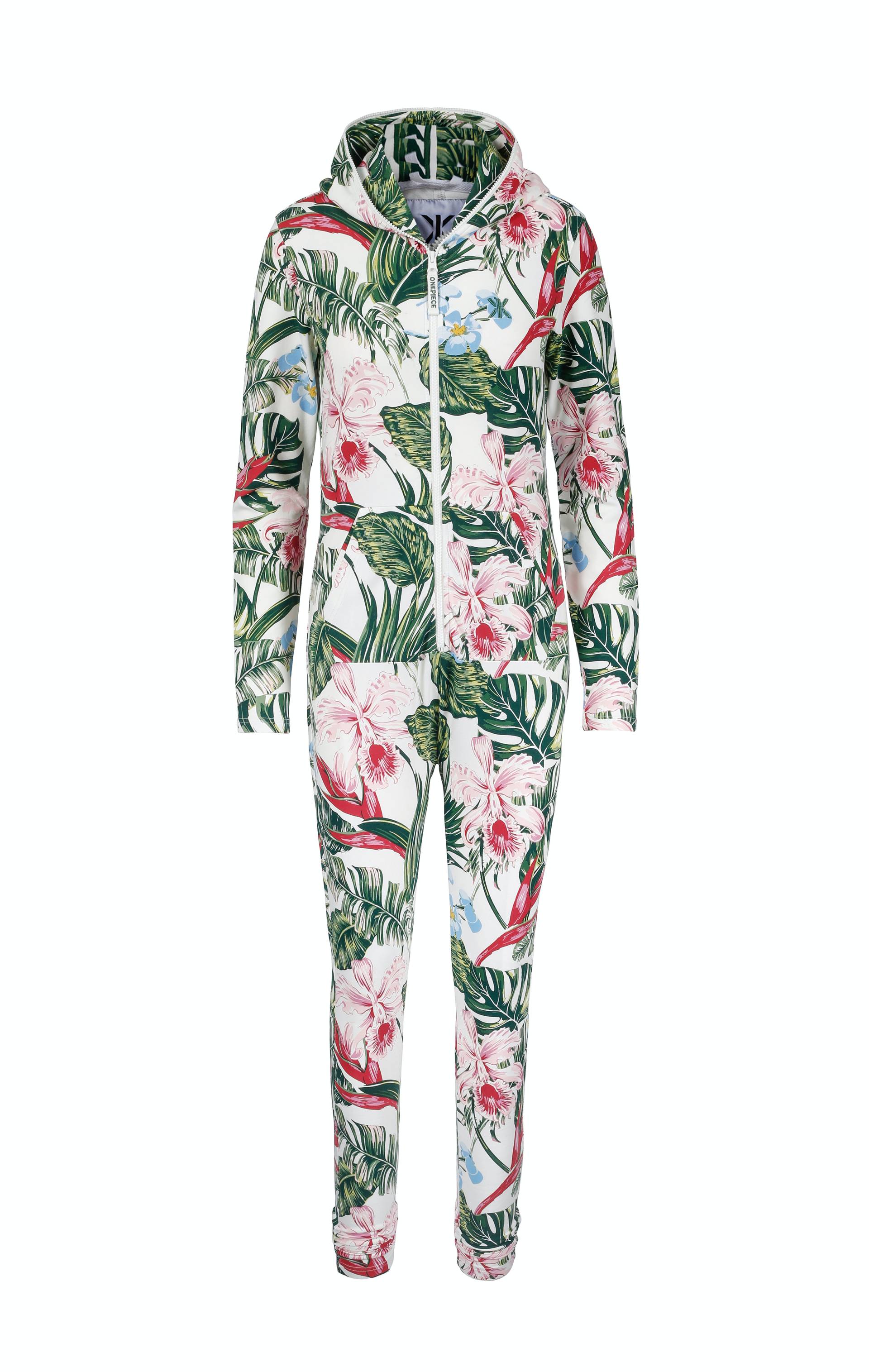 Onepiece Tropicana Fitted Jumpsuit Off White Print - 1