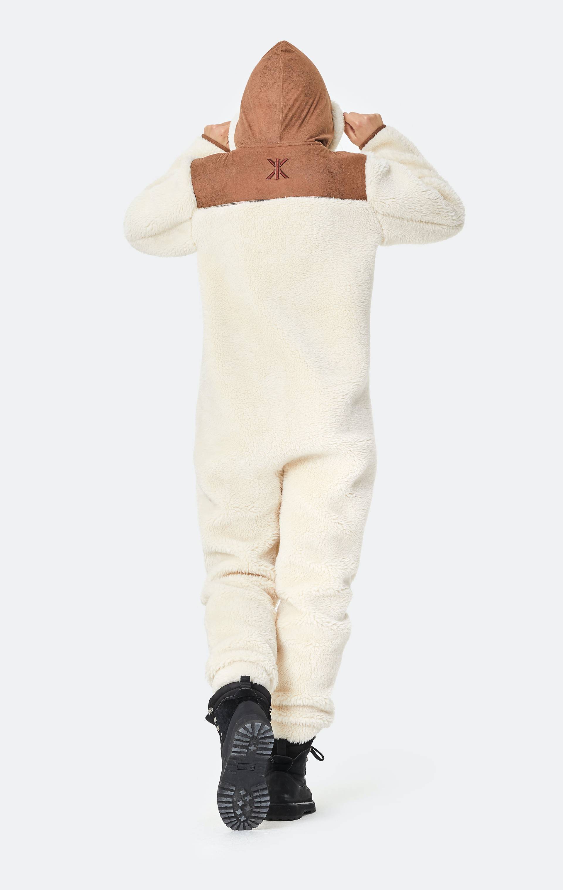 Onepiece Vegan Shearling Jumpsuit Off White - 7