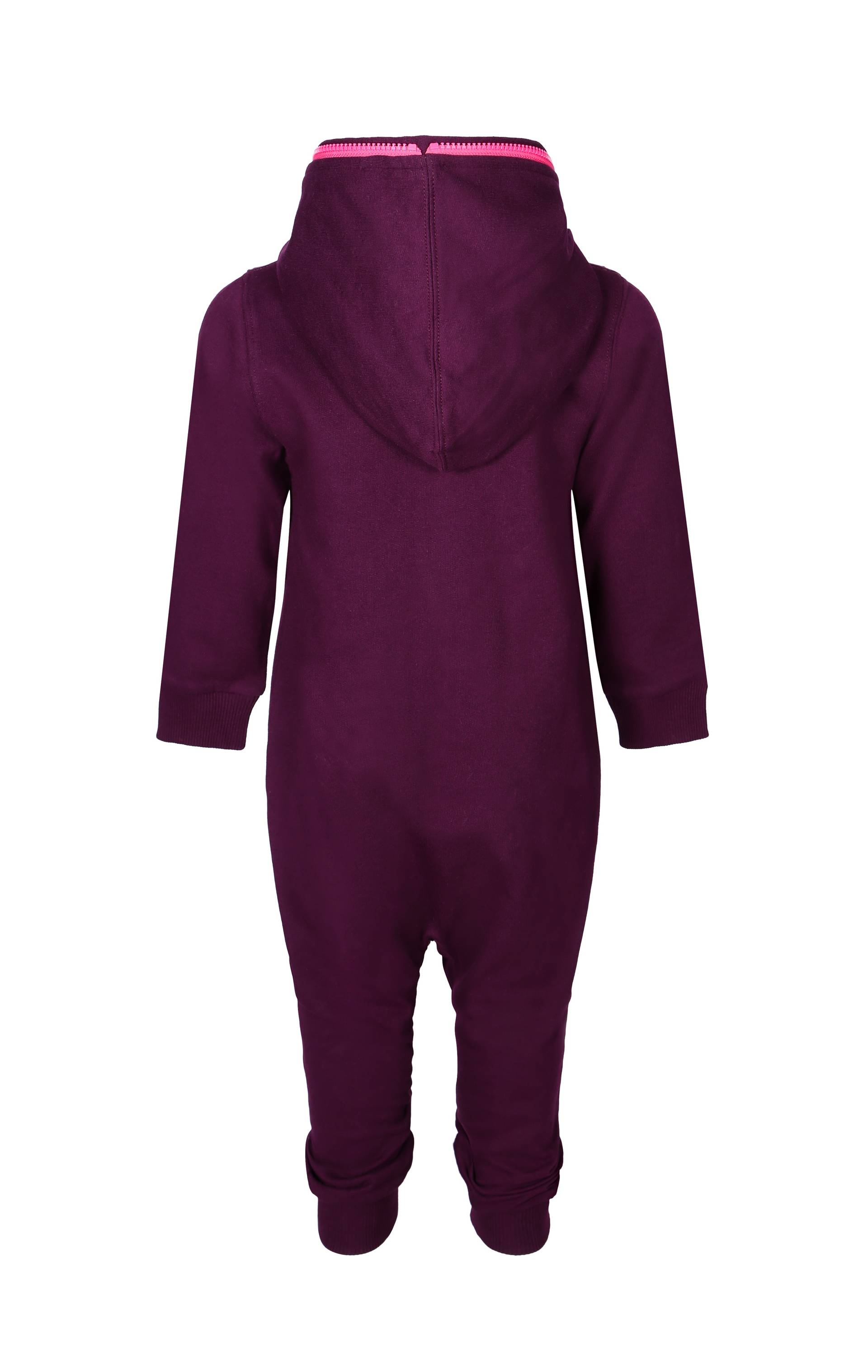 Onepiece Solid Baby Jumpsuit Burgundy - 2