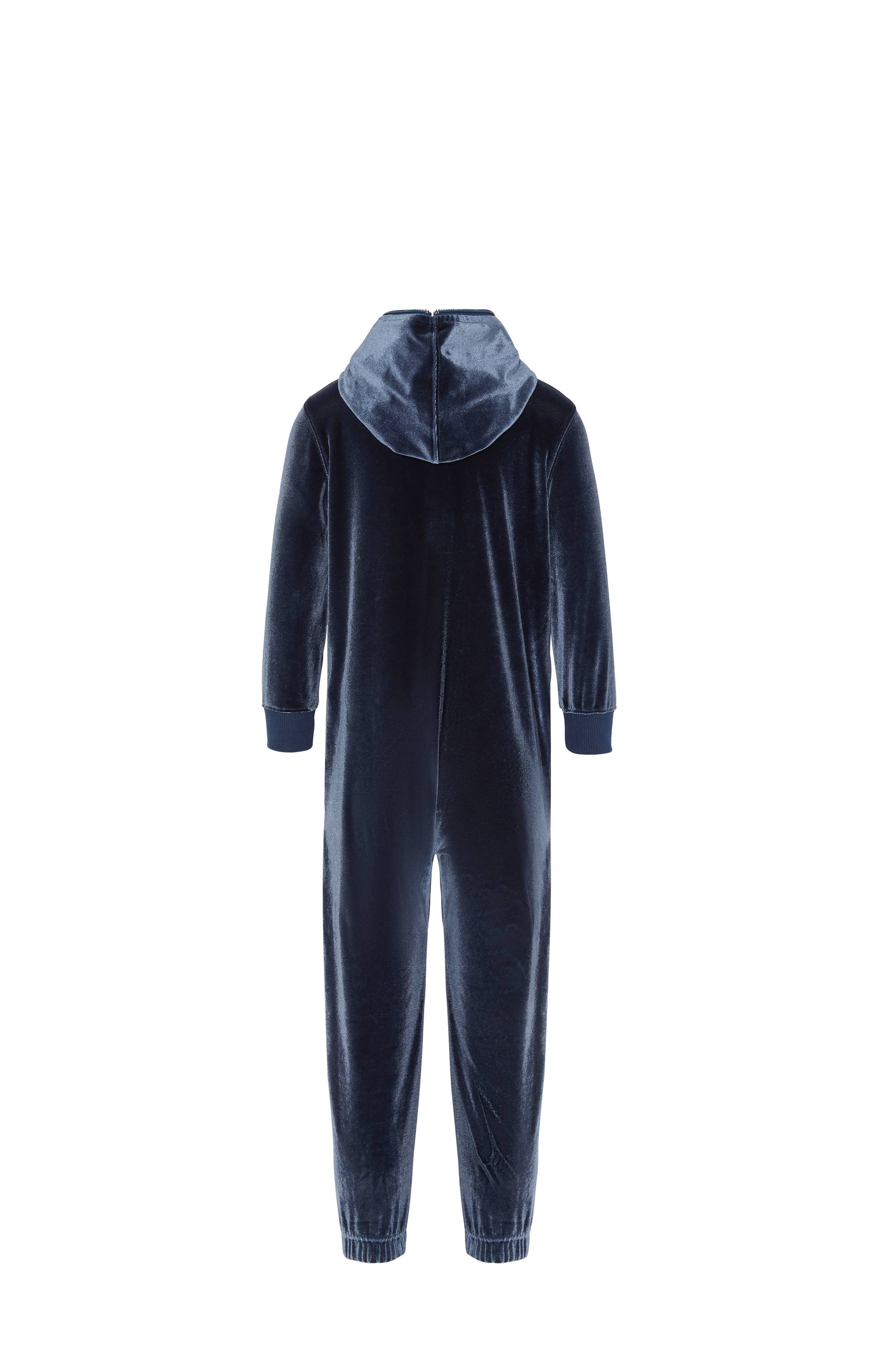 Onepiece Velour Kids Jumpsuit Navy - 4
