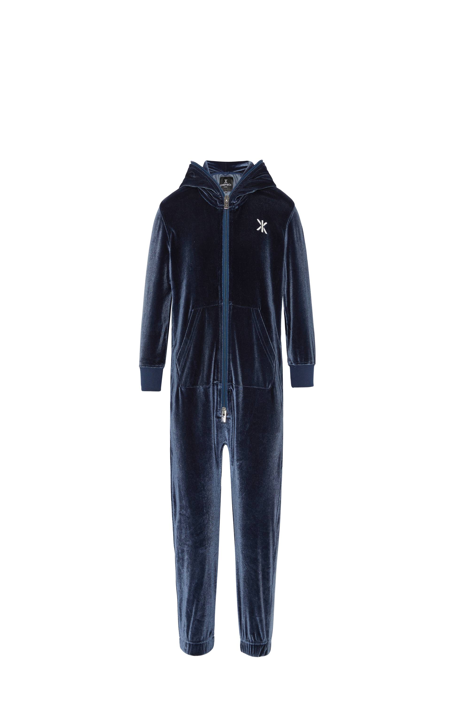 Onepiece Velour Kids Jumpsuit Navy - 2