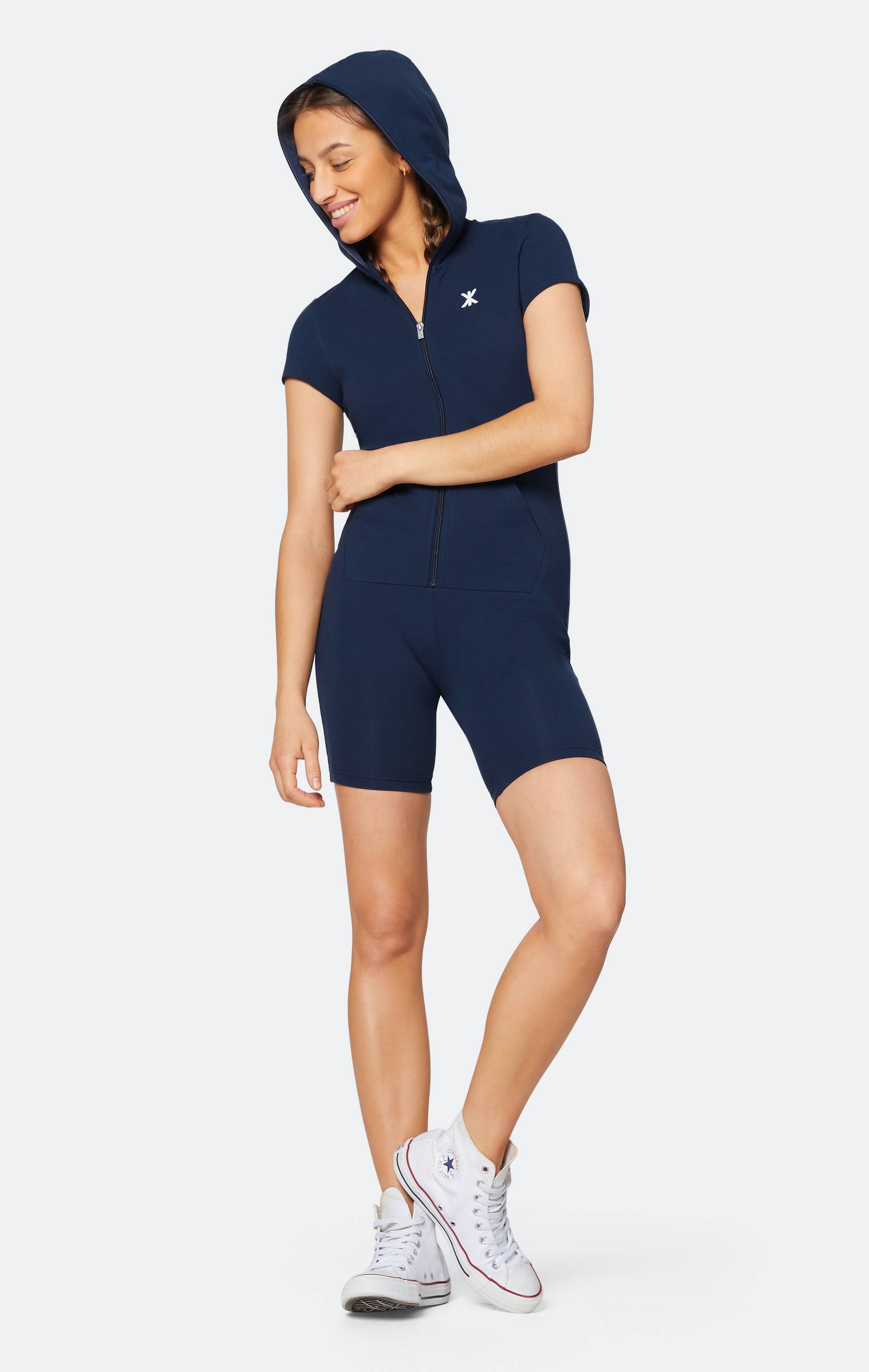 Onepiece Original Fitted Short Jumpsuit Navy - 6