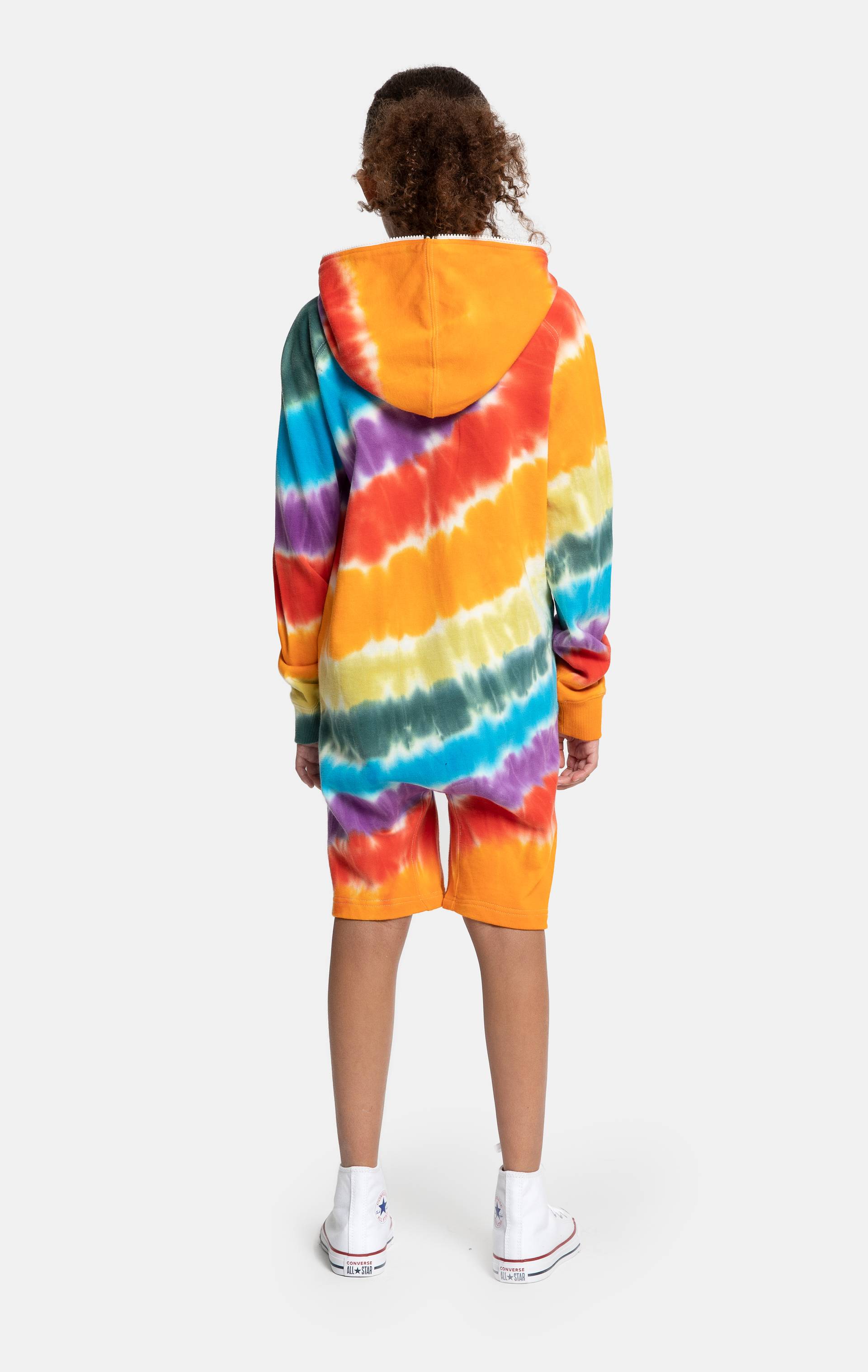 Rainbow Pride Short KIDS Jumpsuit Multi Tie-Dye - Onepiece