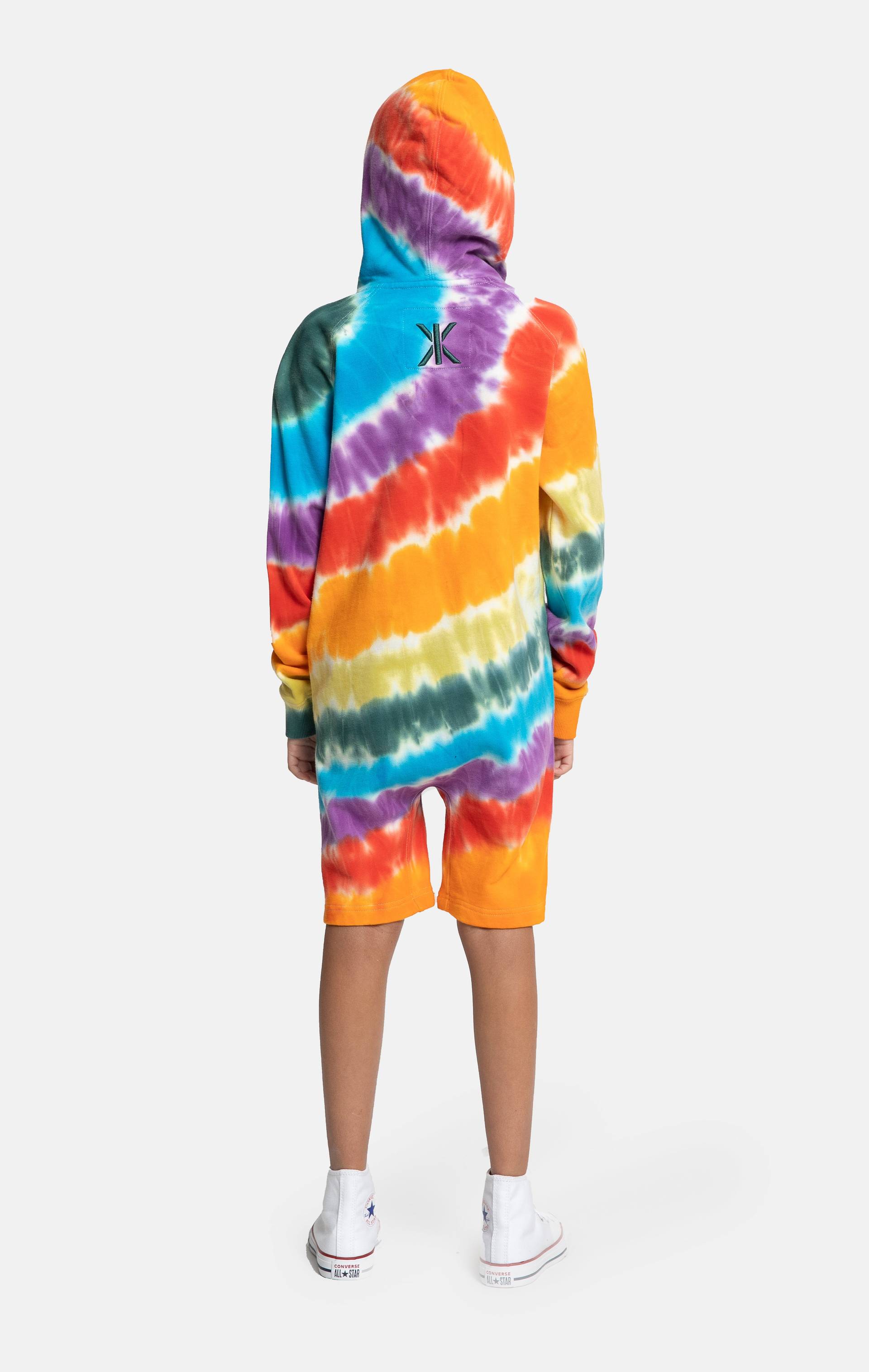 Onepiece Rainbow Pride Short KIDS Jumpsuit Multi Tie-Dye - 4