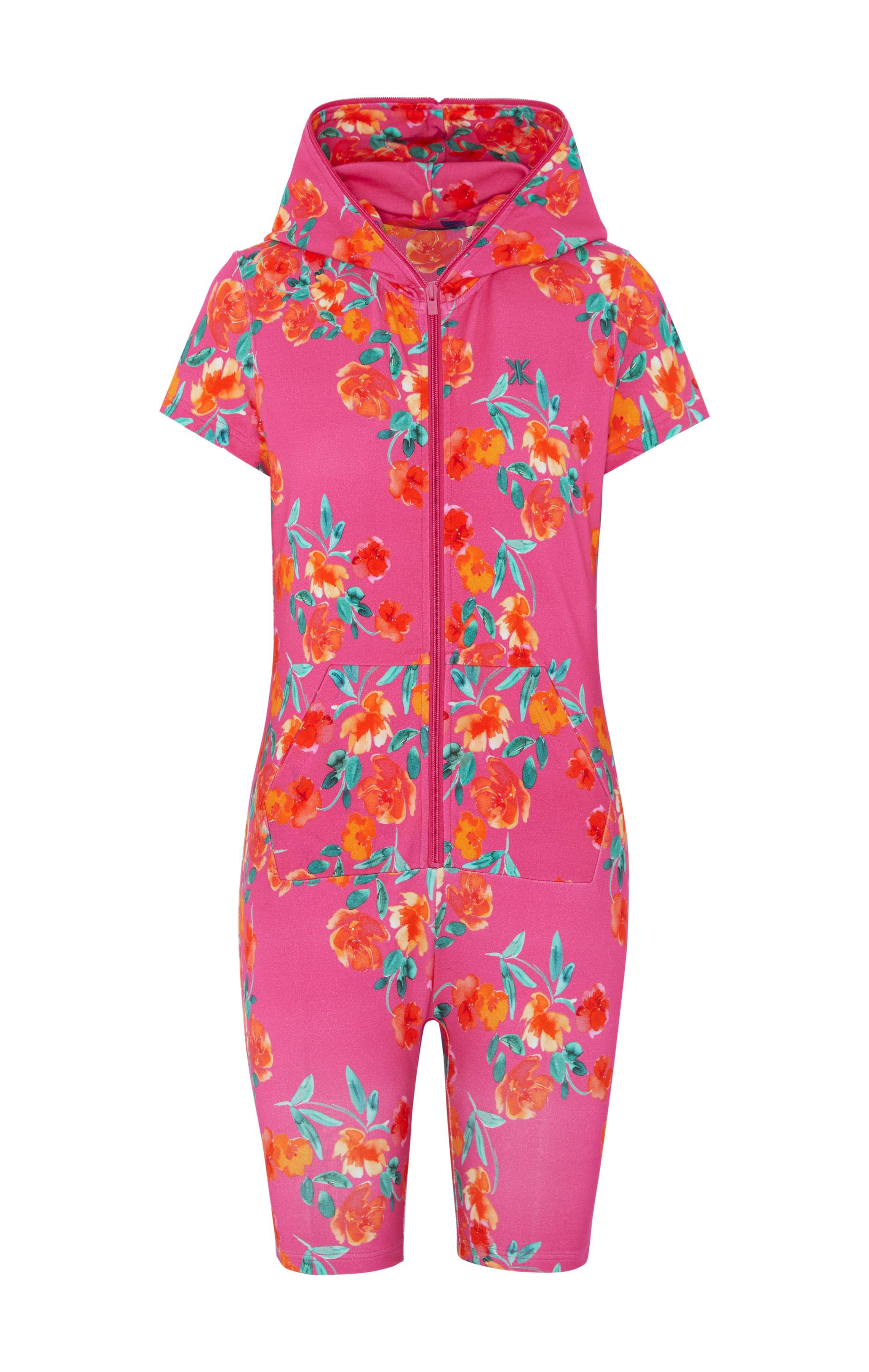 Onepiece Flourish Fitted Short Jumpsuit Pink - 1