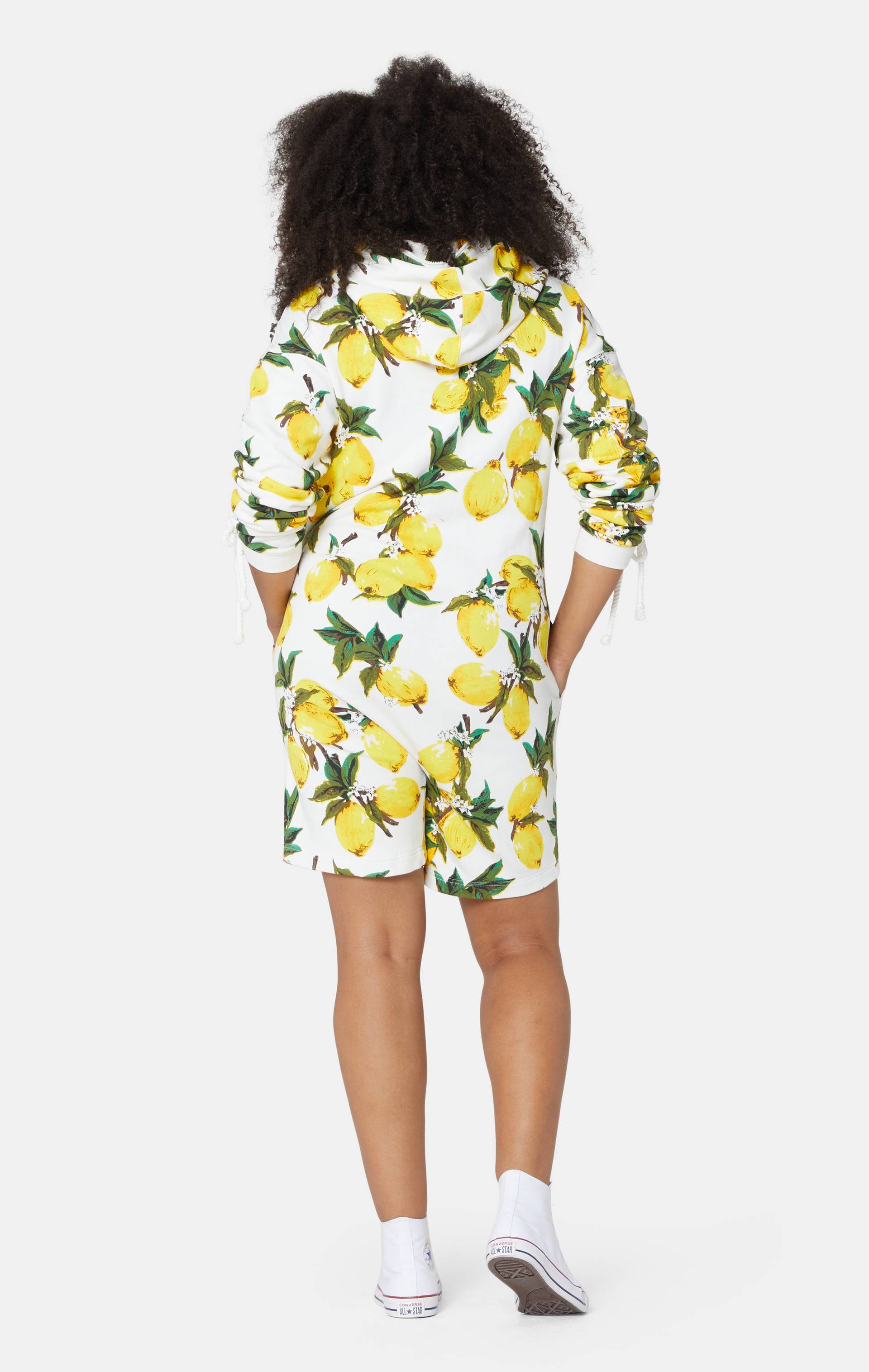 Onepiece Lemon Print Womens Jumpsuit Yellow - 7