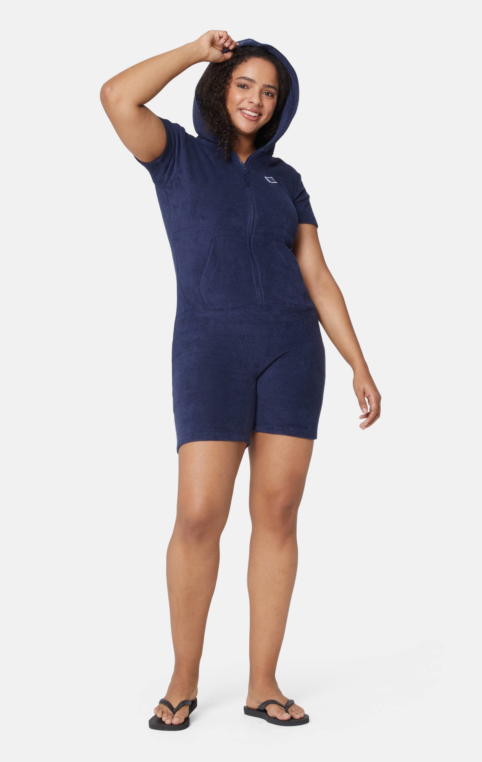 Onepiece Towel Club Fitted Short Jumpsuit Navy - 11