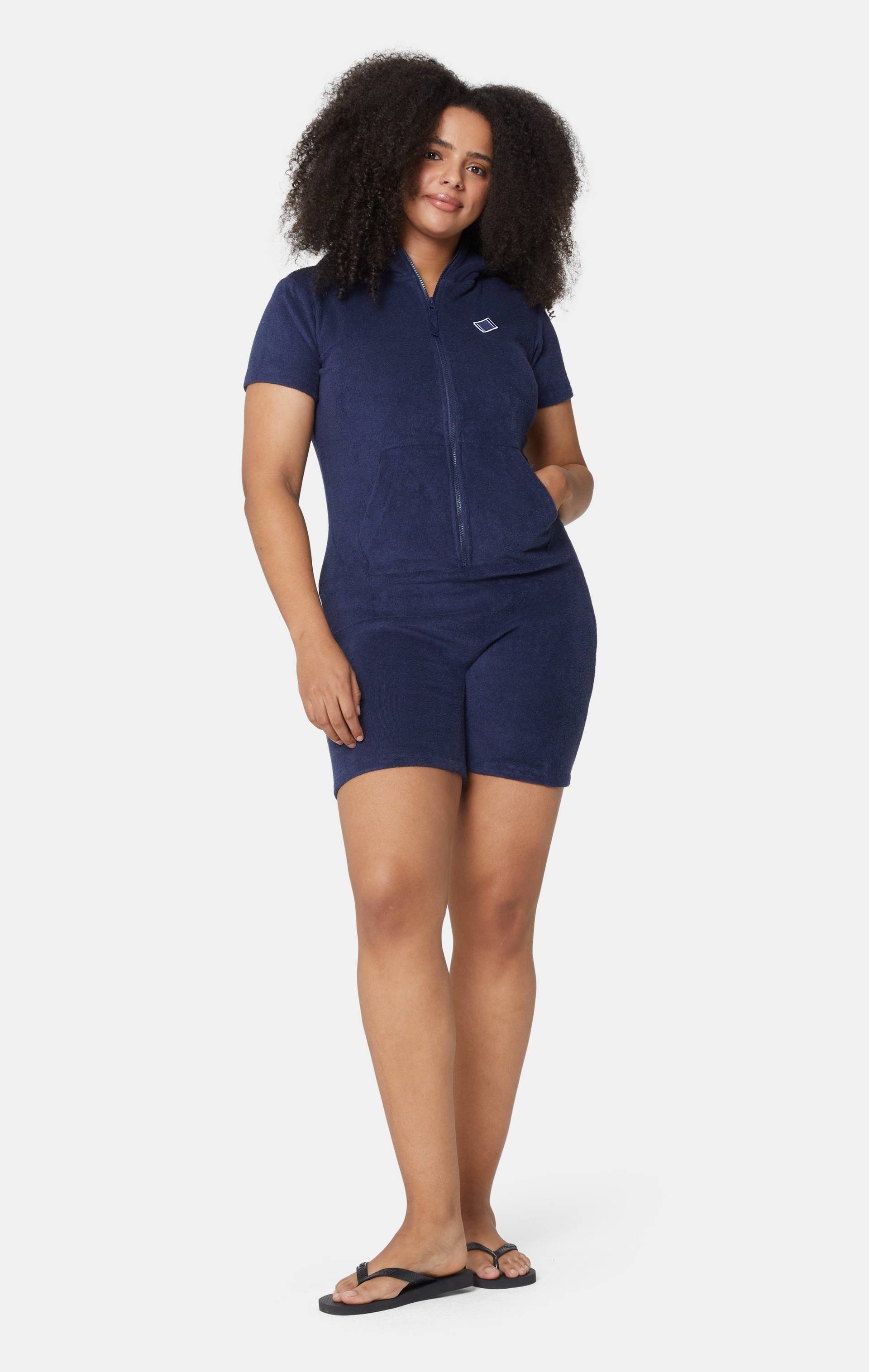 Onepiece Towel Club Fitted Short Jumpsuit Navy - 9