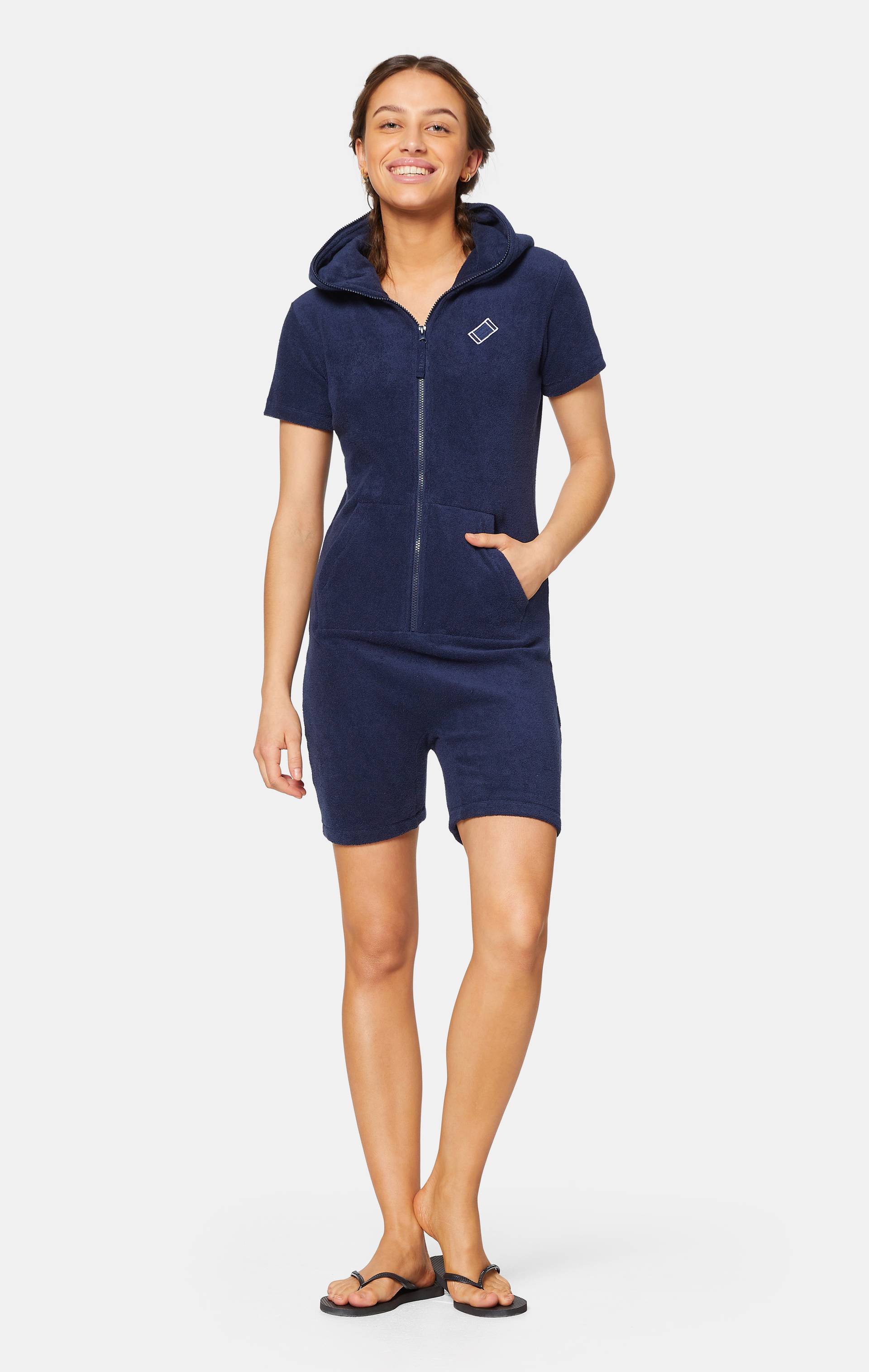 Onepiece Towel Club Fitted Short Jumpsuit Navy - 4