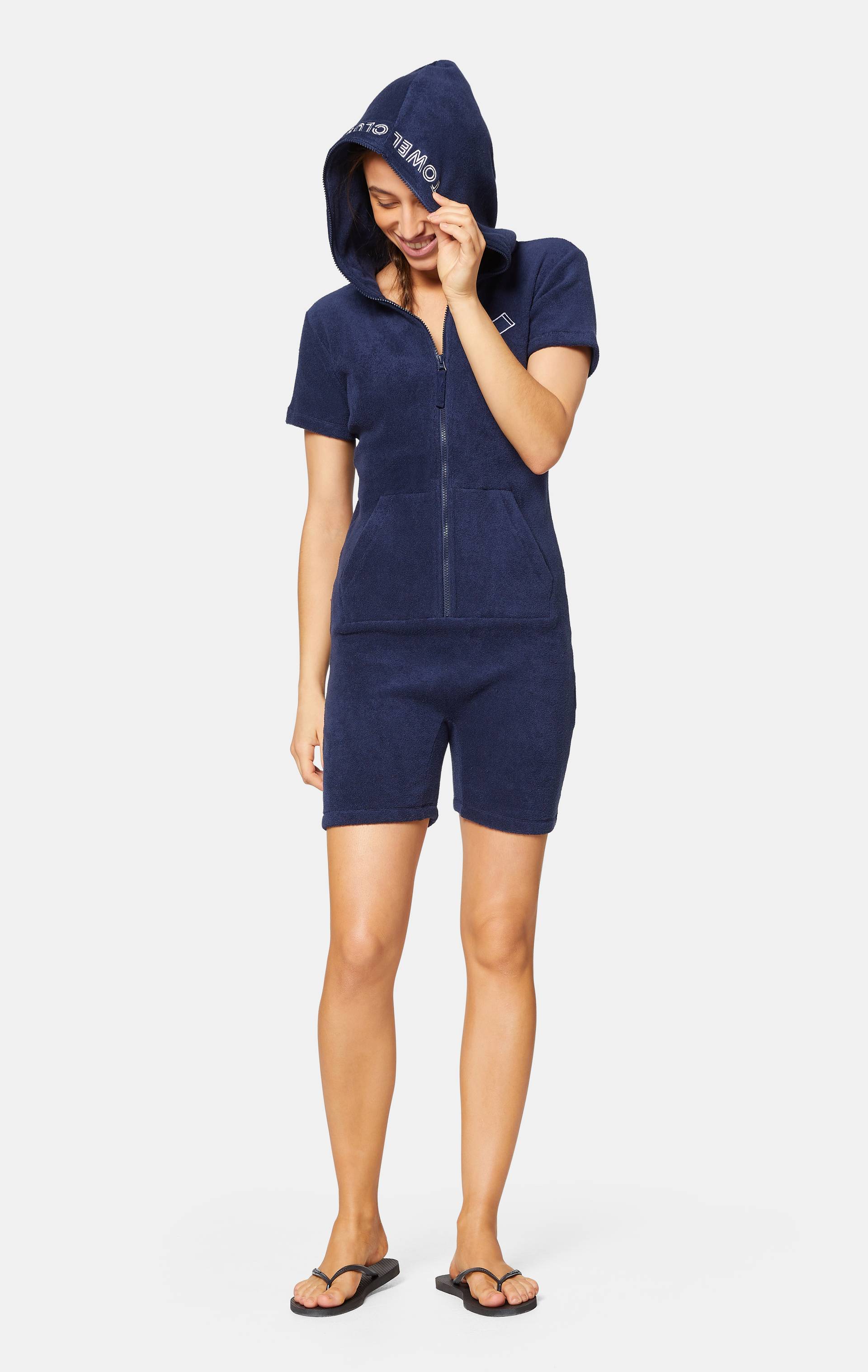 Onepiece Towel Club Fitted Short Jumpsuit Navy - 6