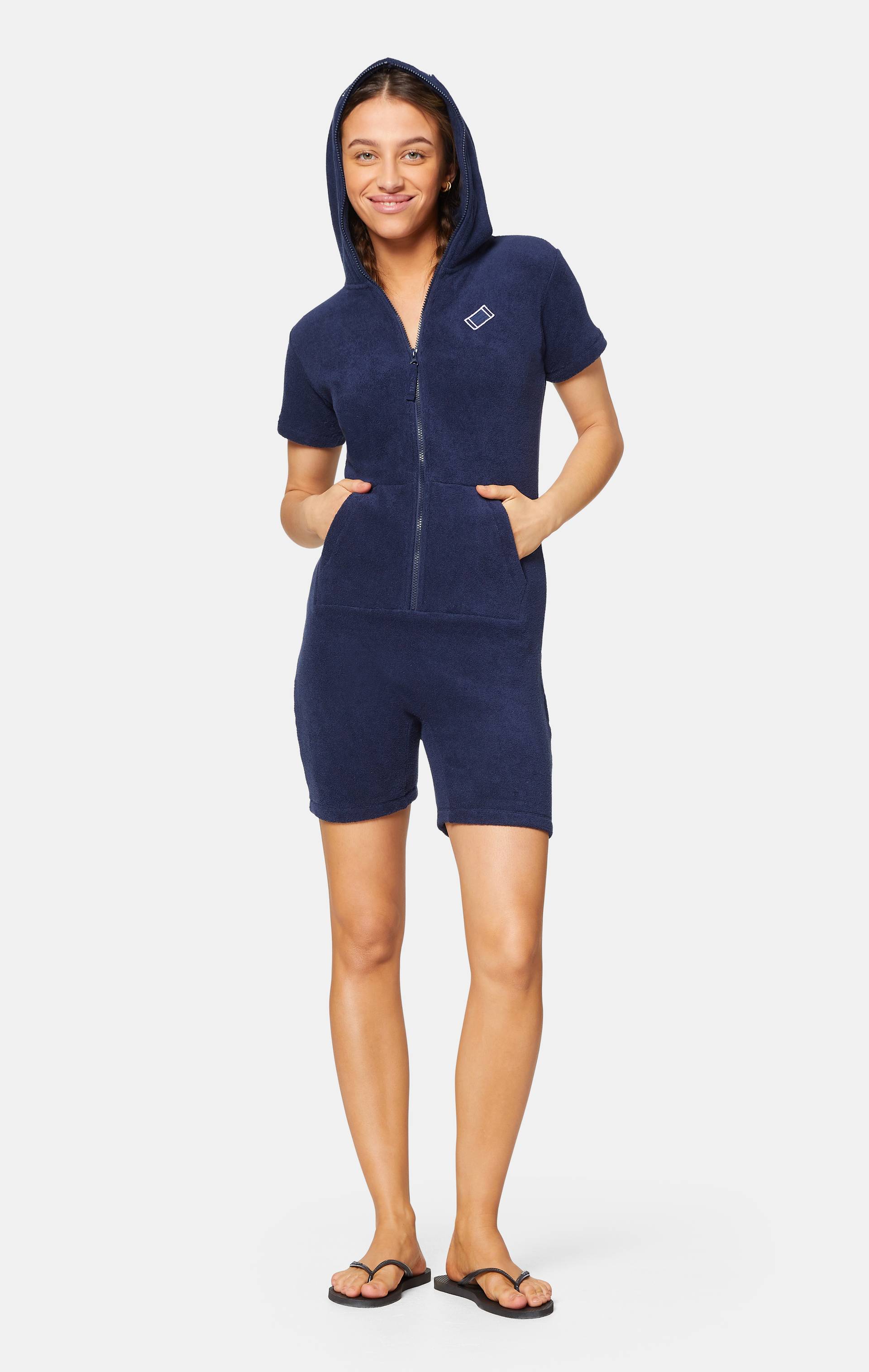 Onepiece Towel Club Fitted Short Jumpsuit Navy - 8