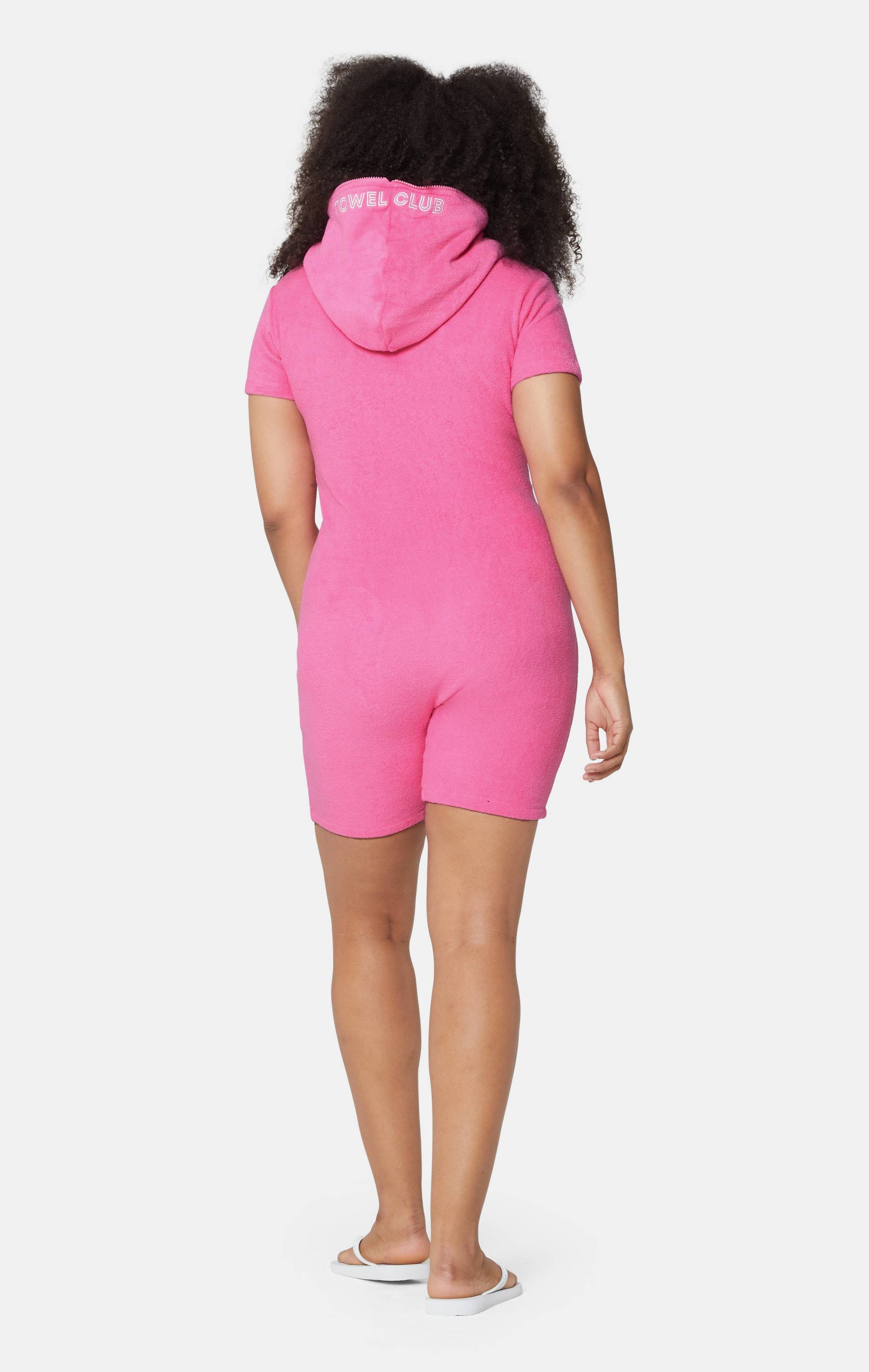Onepiece Towel Club Fitted Short Jumpsuit Pink - 10
