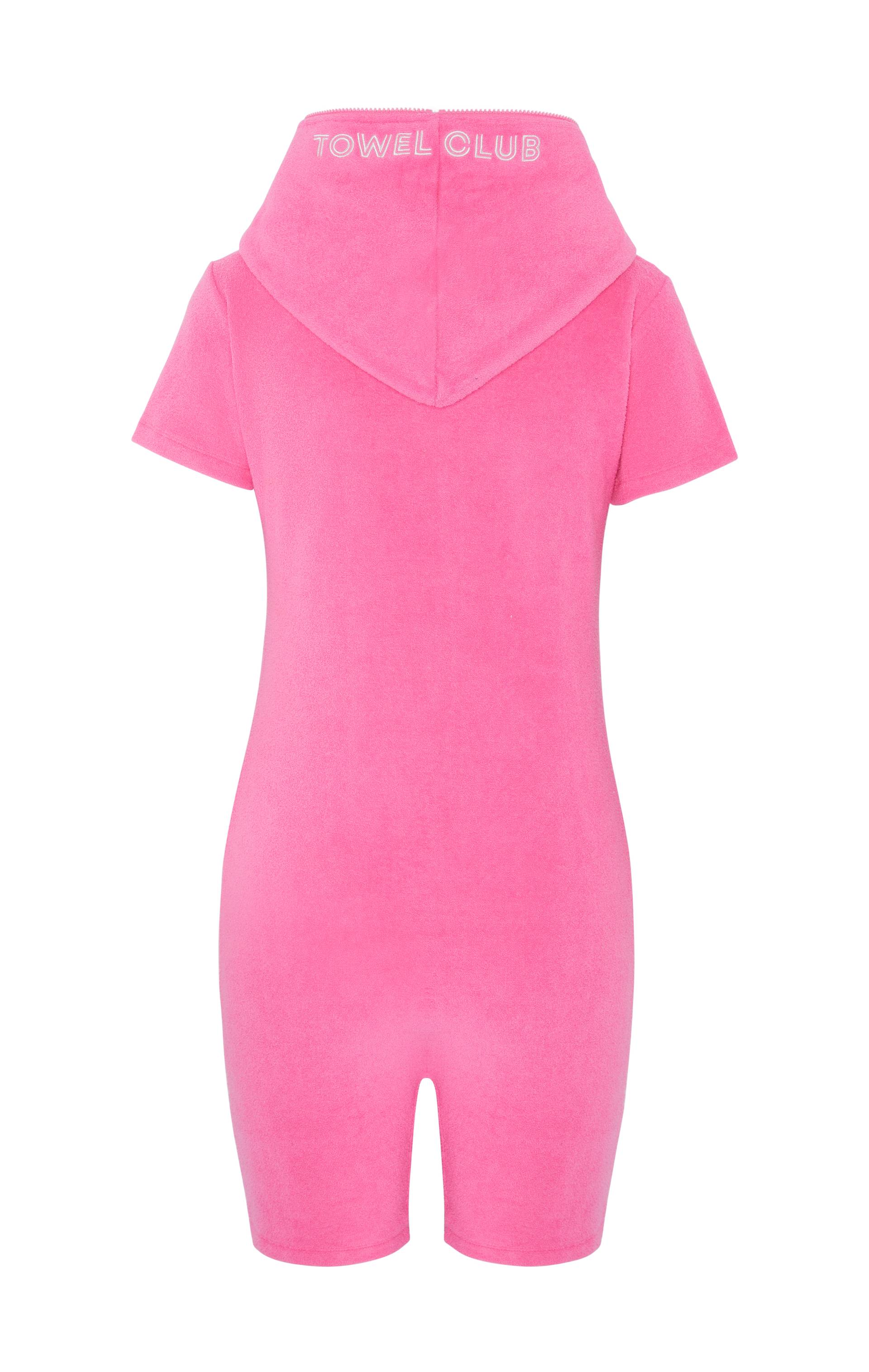Onepiece Towel Club Fitted Short Jumpsuit Pink - 2