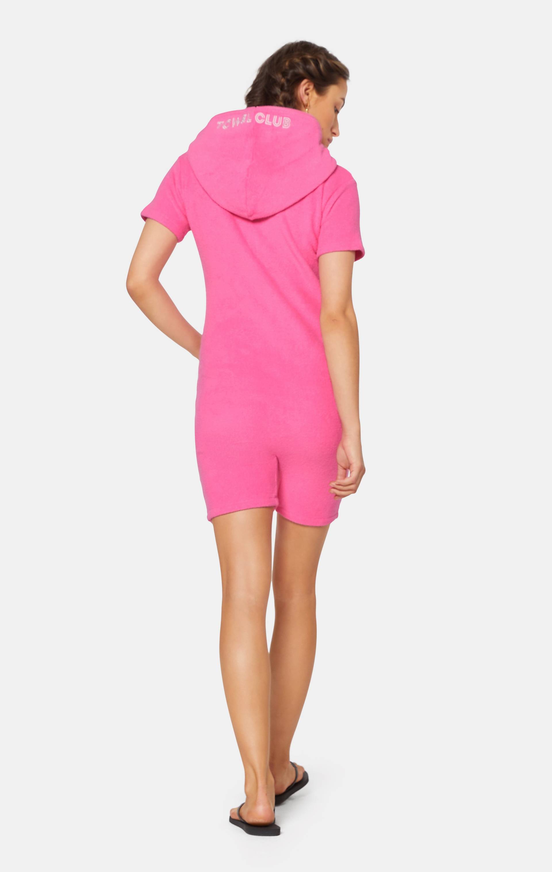 Onepiece Towel Club Fitted Short Jumpsuit Pink - 6