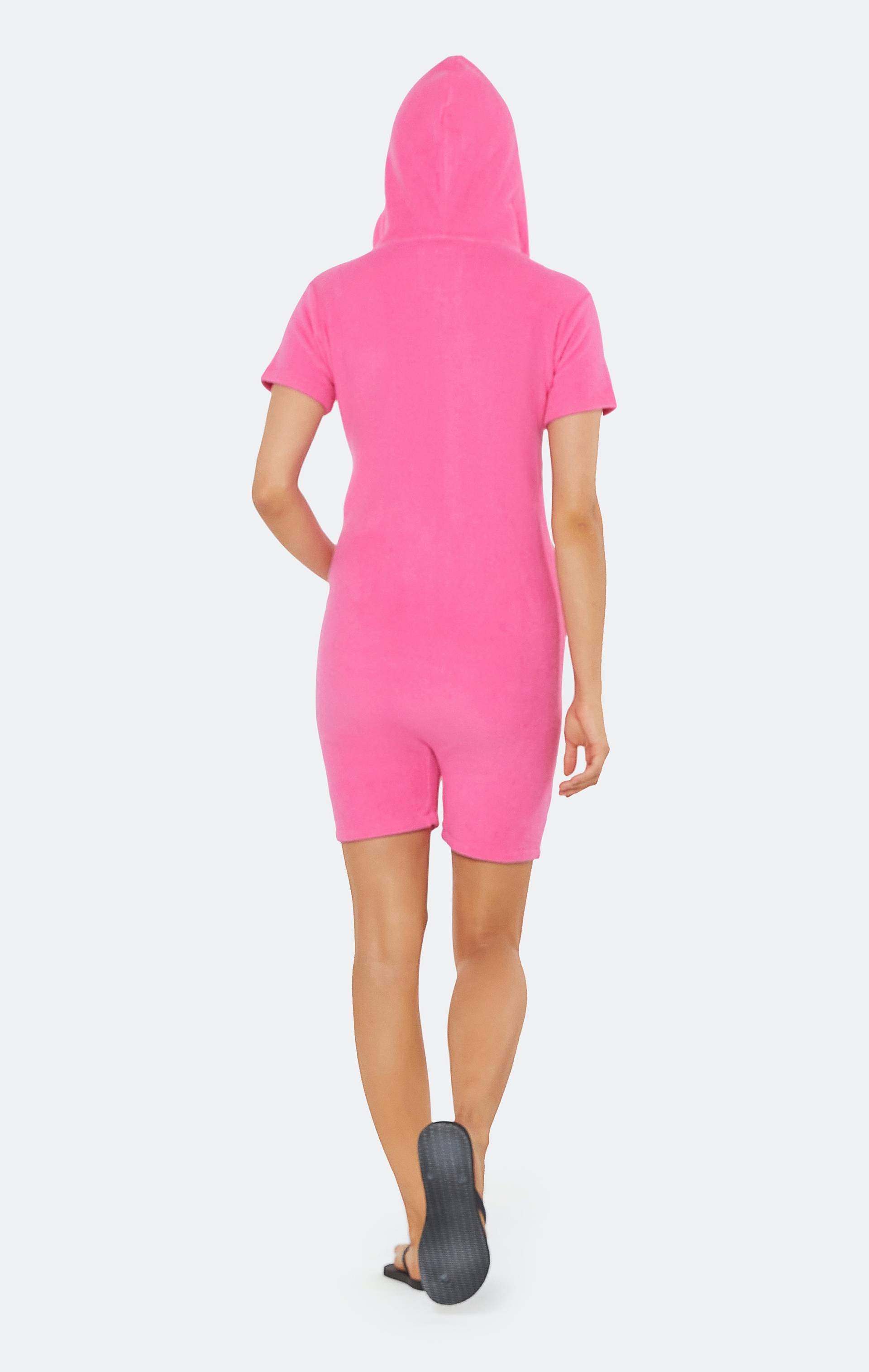 Onepiece Towel Club Fitted Short Jumpsuit Pink - 8