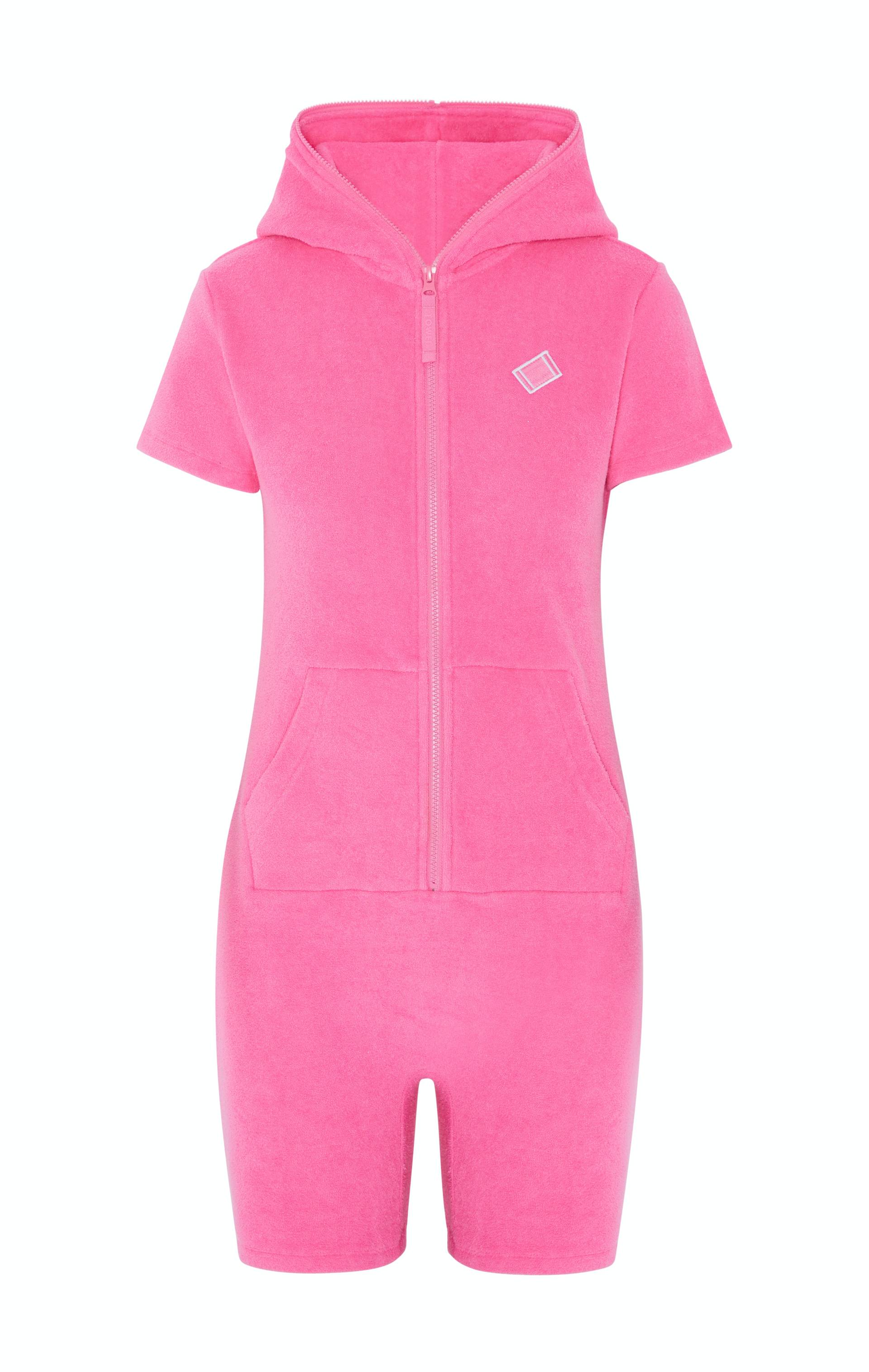 Onepiece Towel Club Fitted Short Jumpsuit Pink - 1