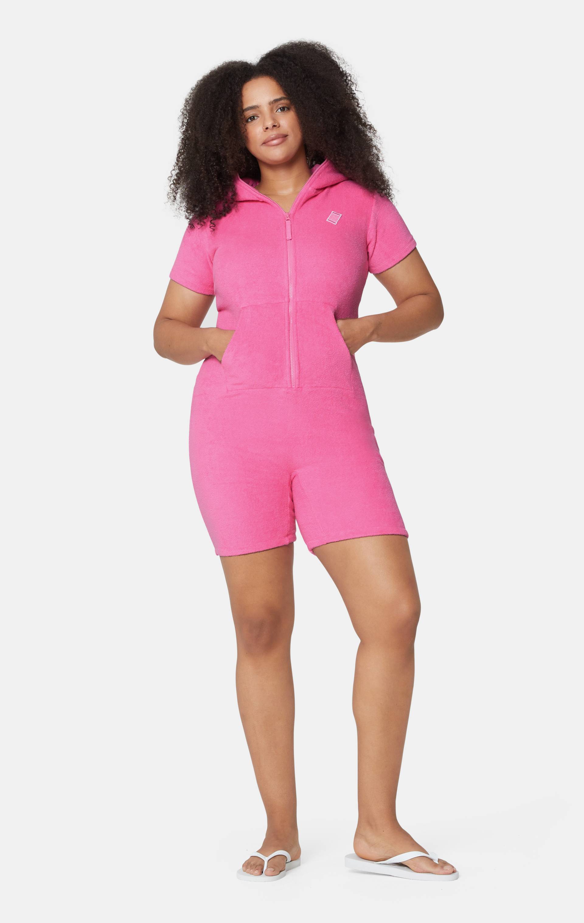 Onepiece Towel Club Fitted Short Jumpsuit Pink - 9