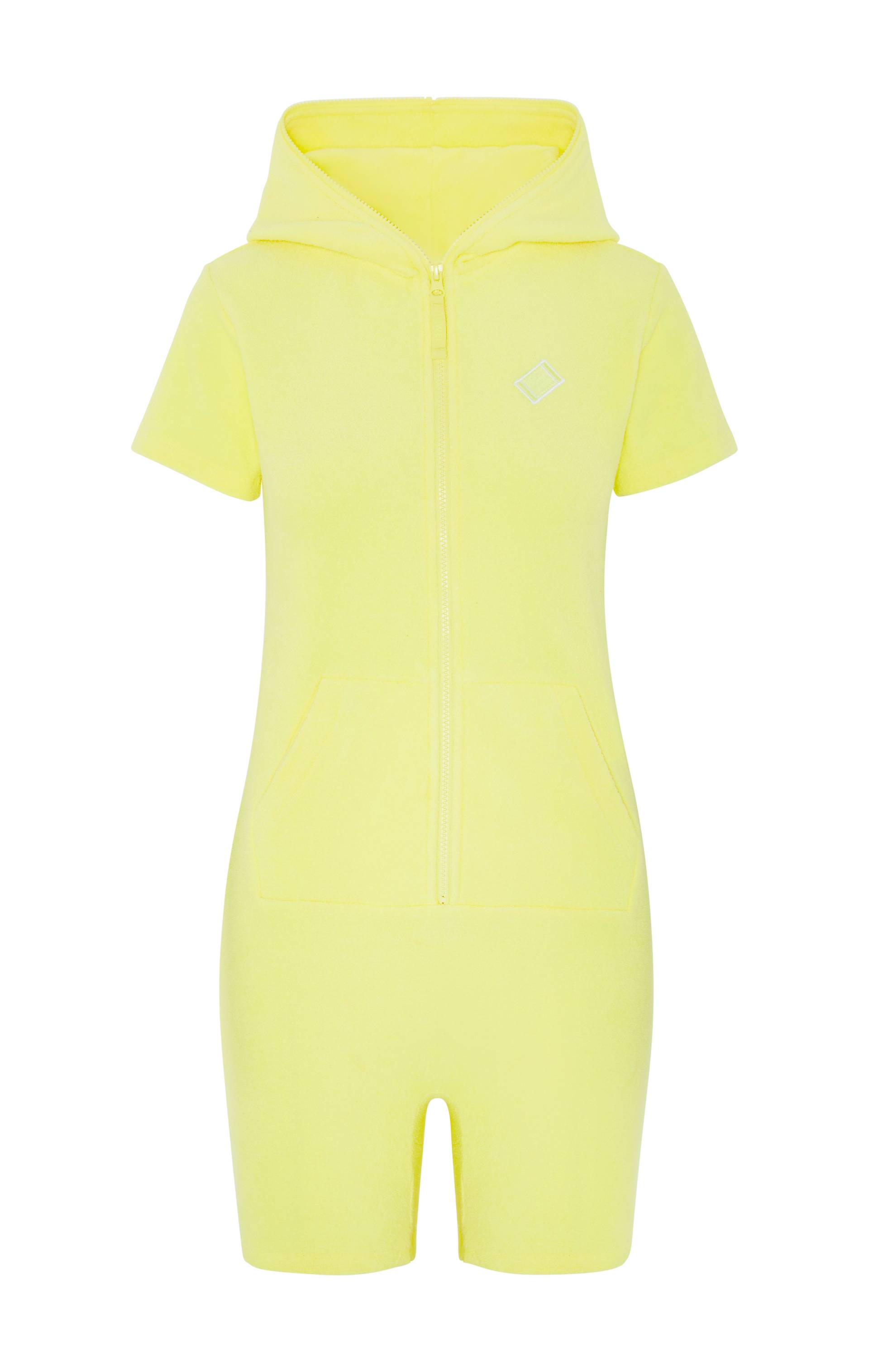 Onepiece Towel Club Fitted Short Jumpsuit Yellow - 1